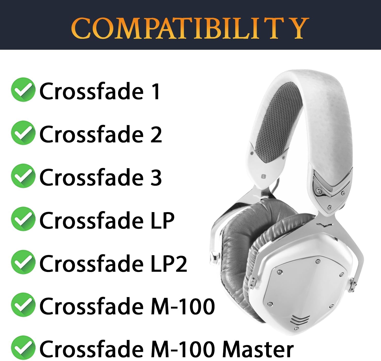 SOULWIT Earpads for V-Moda Crossfade Series - Mesh Fabric