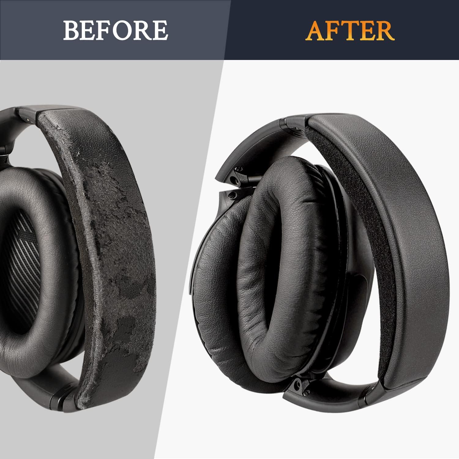SOULWIT Earpads + Headband + Silicone Earpads Cover for Bose QuietComfort 35 Series