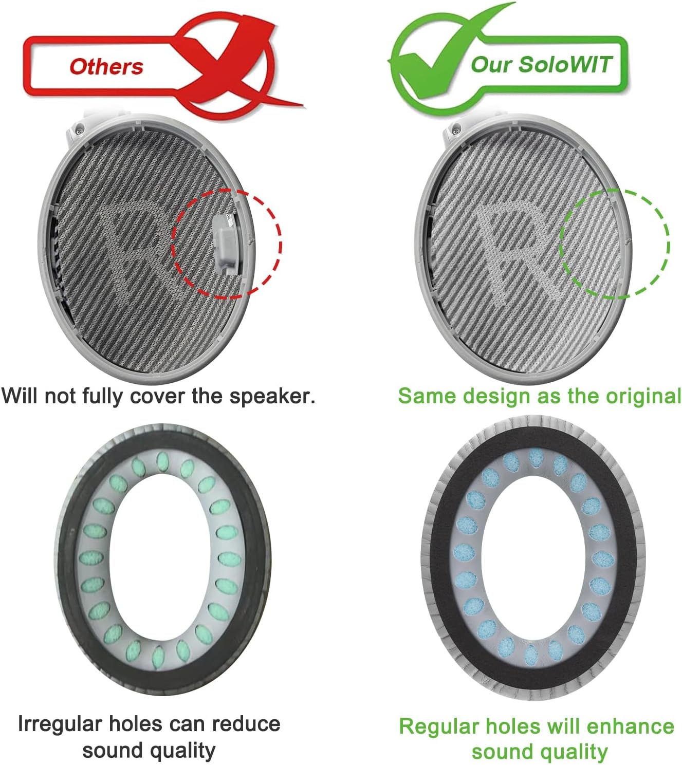 SoloWIT Earpads for Bose QuietComfort 35 Series - Protein Leather