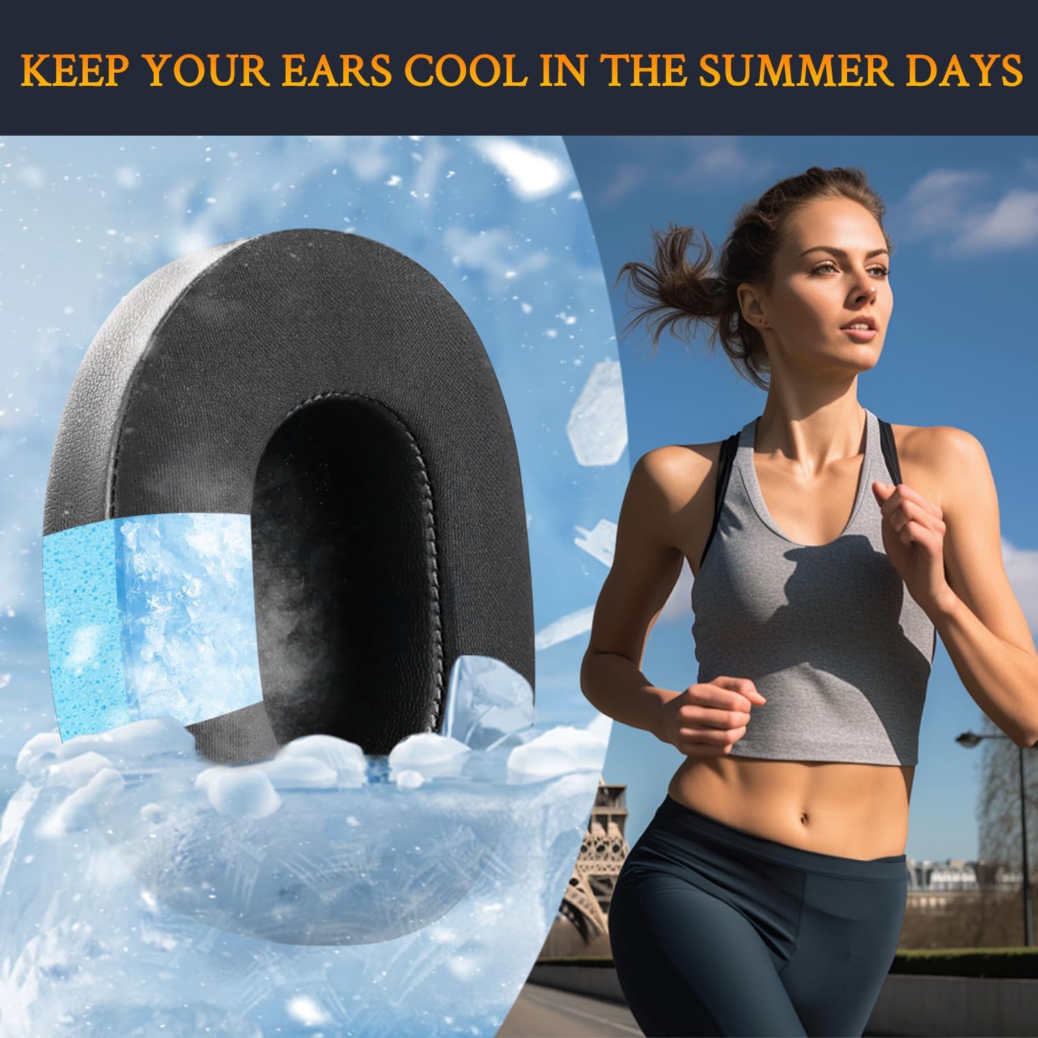 SOULWIT Earpads for Skullcandy Hesh 3/ANC/Evo & Crusher Wireless/ANC/Evo & Venue ANC - Cooling Gel