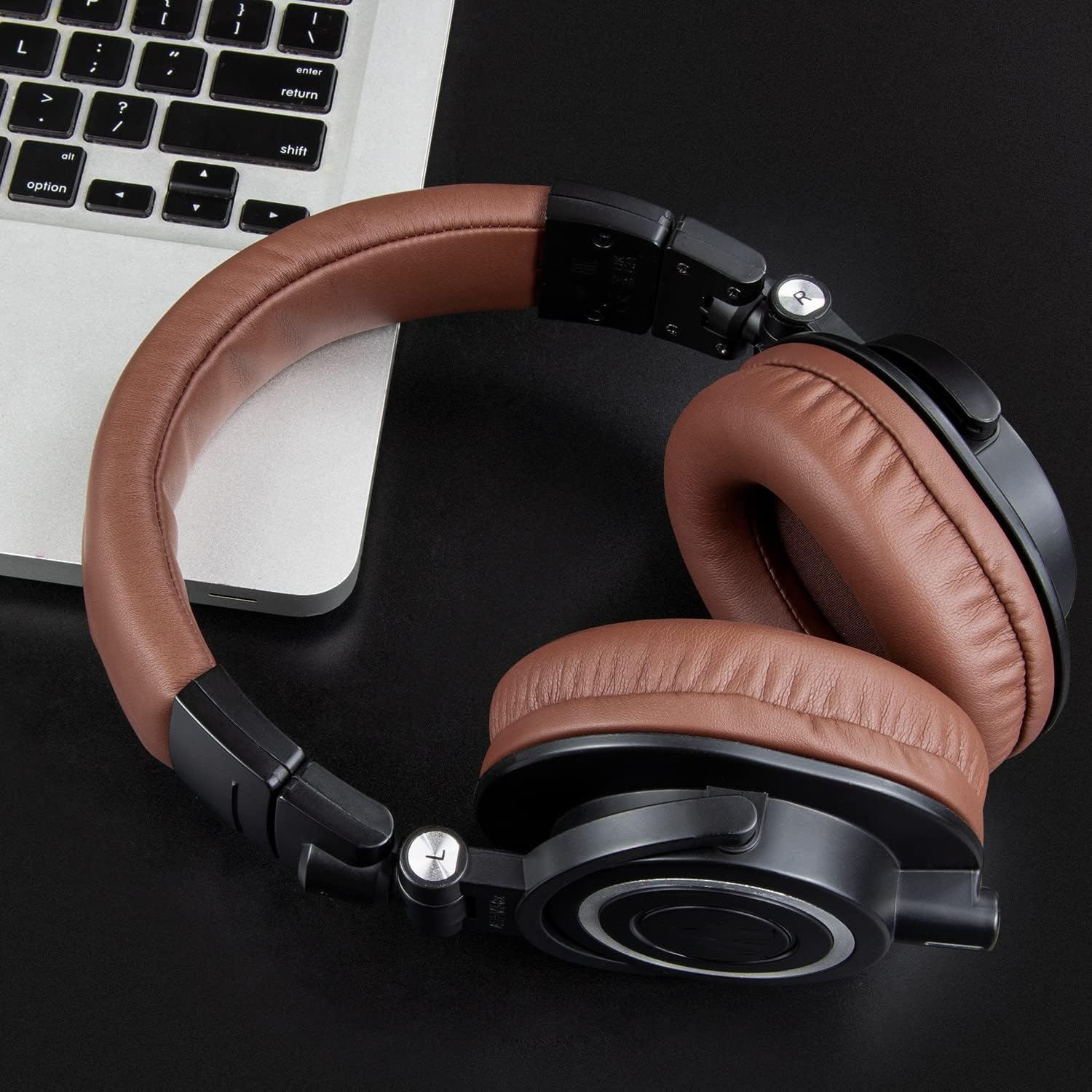 SOULWIT Earpads for Audio-Technica ATH M50, M50X, M50XBT, M50XBT2, M50XSTS, M40x, M30x, M20xBT, M20X, SX1, MSR7 Monitor - Protein Leather