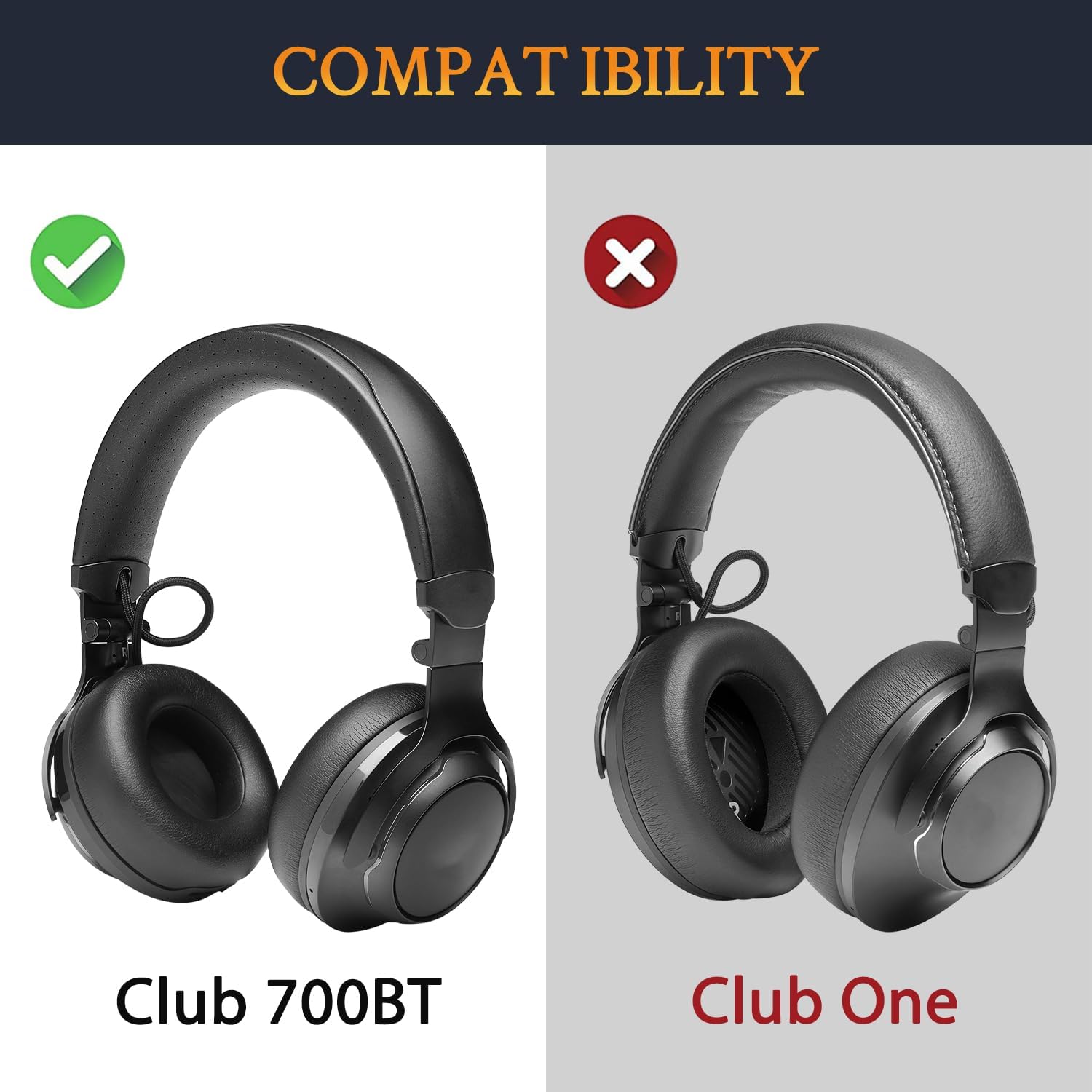 SOULWIT Earpads for JBL Club 700BT - Protein Leather