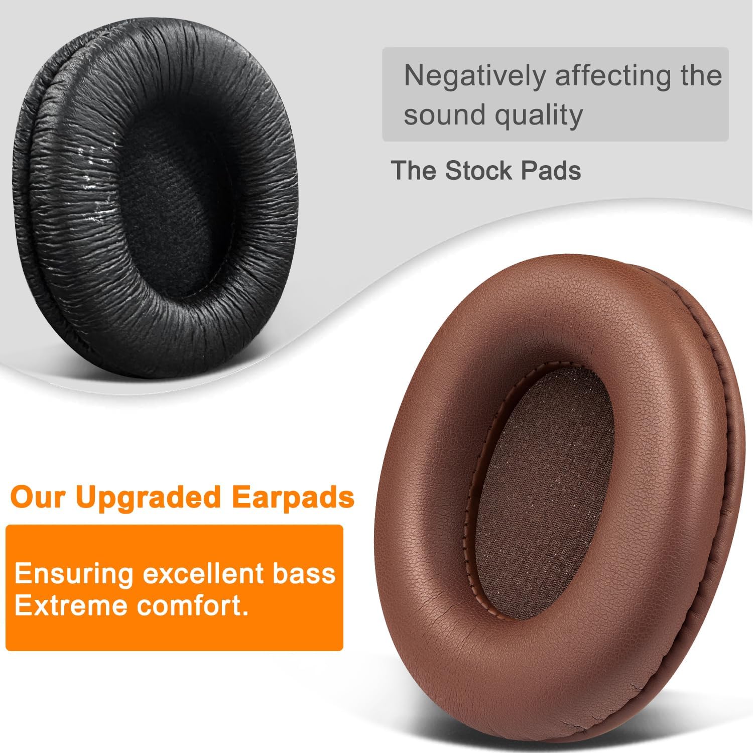 SOULWIT Earpads for Sony MDR-7506, MDR-V6, MDR-V7, MDR-CD900ST - Protein Leather