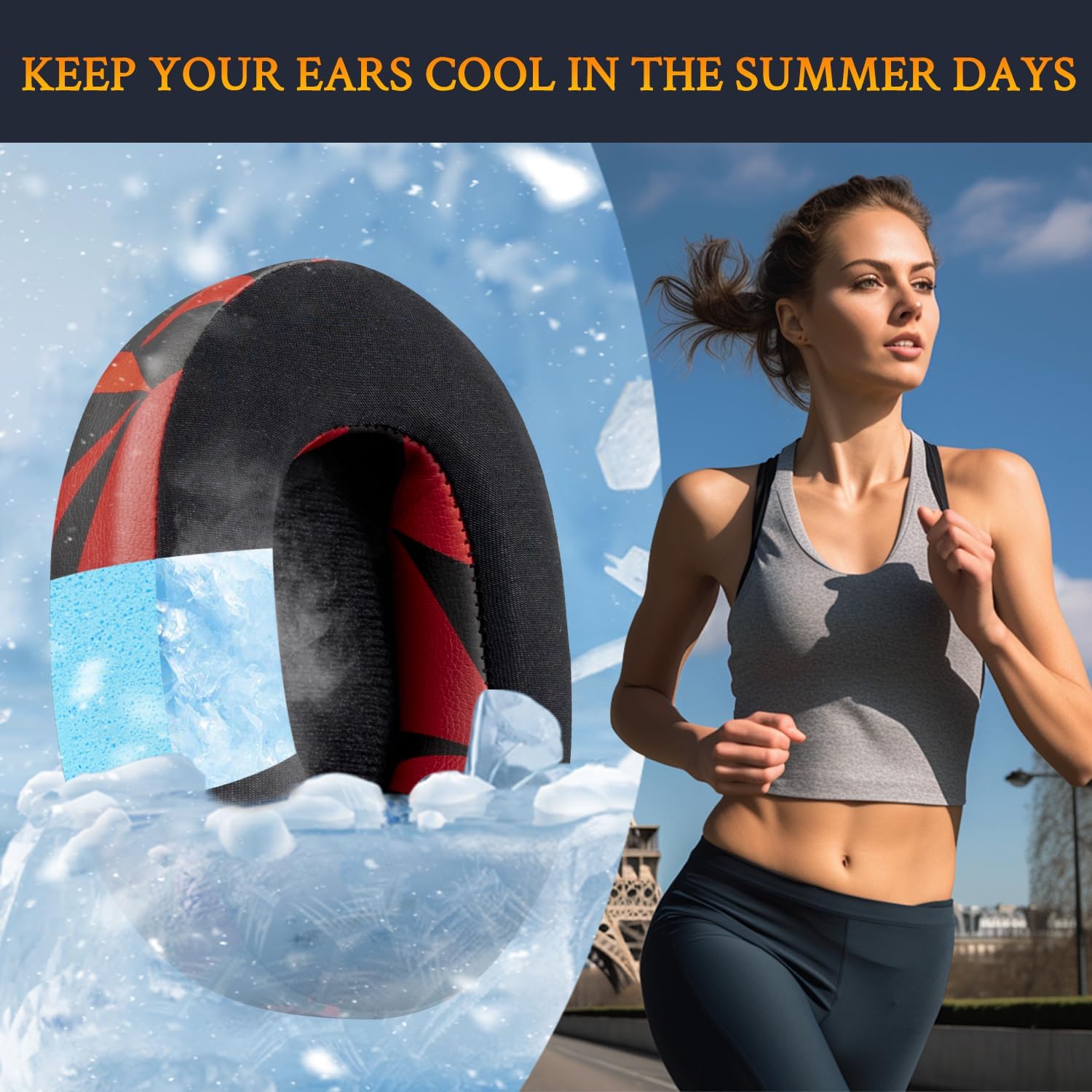 SOULWIT Earpads for Skullcandy Hesh 3/ANC/Evo & Crusher Wireless/ANC/Evo & Venue ANC - Cooling Gel