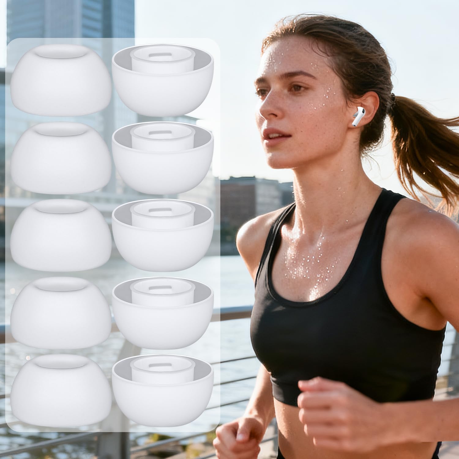 SOULWIT Silicone Ear Tips for AirPods Pro 3 - 5 pairs