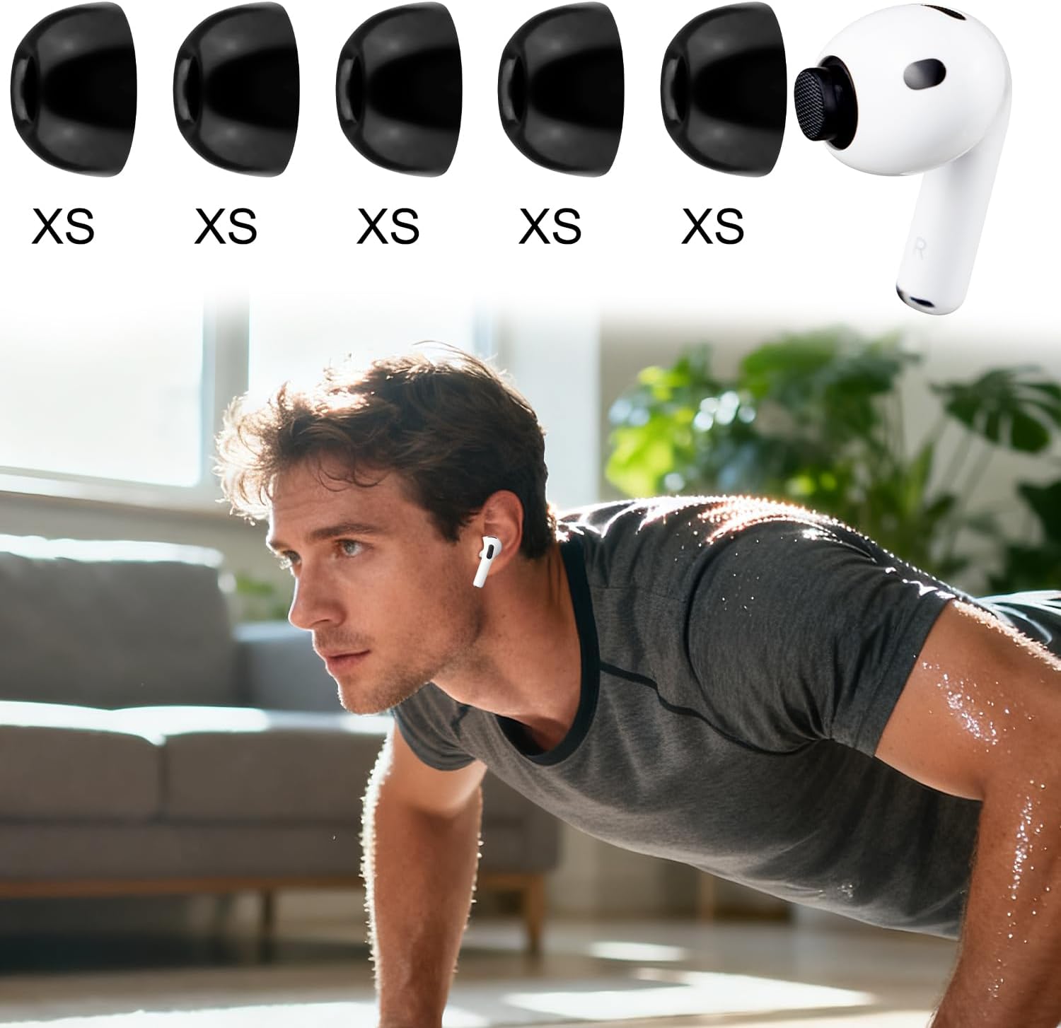 SOULWIT Memory Foam Ear Tips for AirPods Pro 3 - 5 pairs