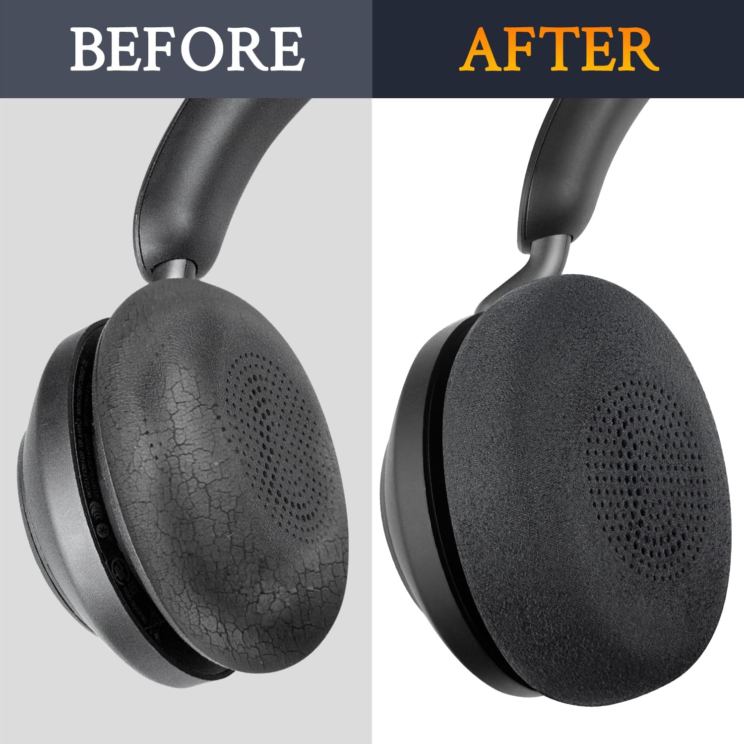 SOULWIT Earpads for Jabra Evolve2 65/40, Elite 45h - Micro Suede