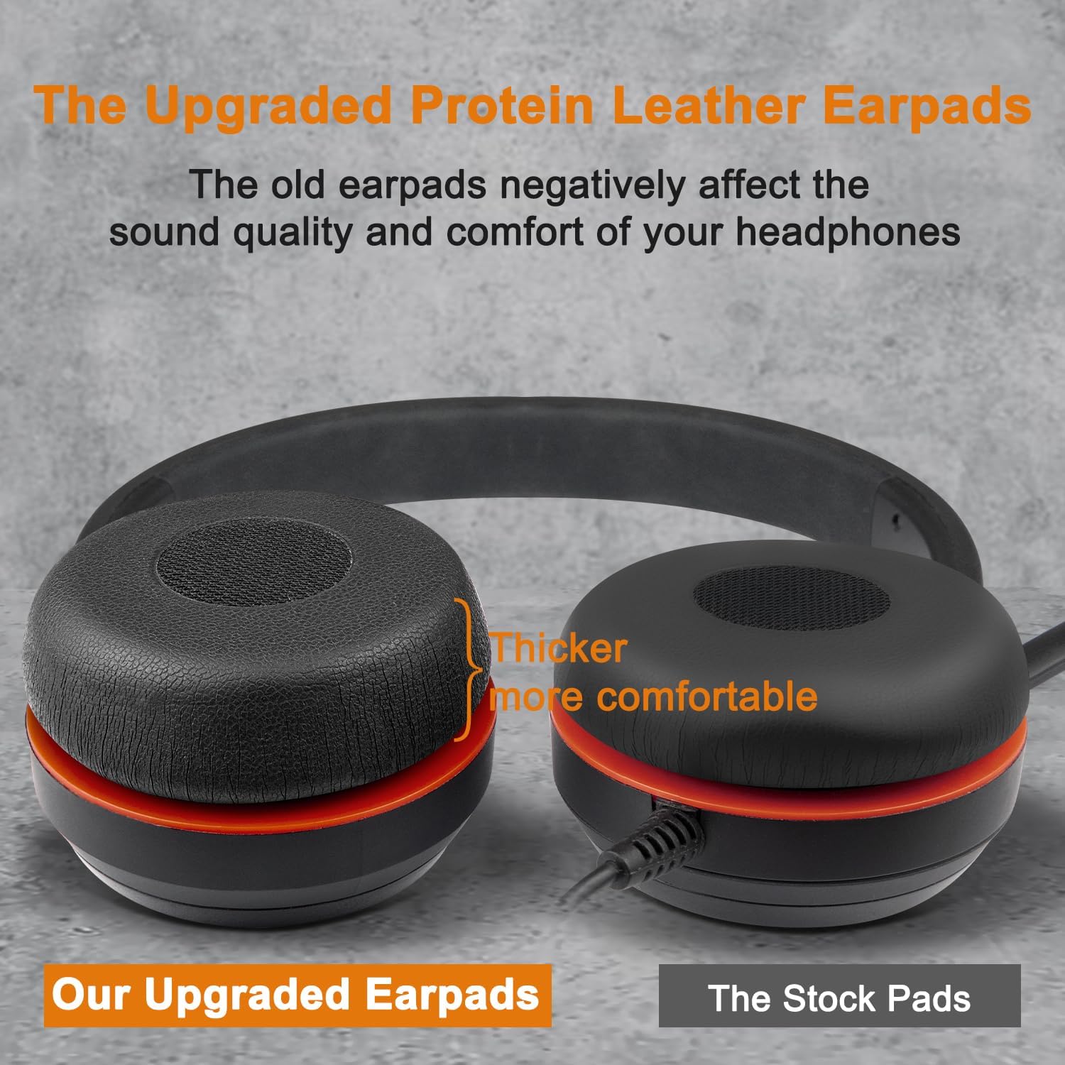 SOULWIT Earpads for Jabra Evolve 65/40/30/20 - Protein Leather