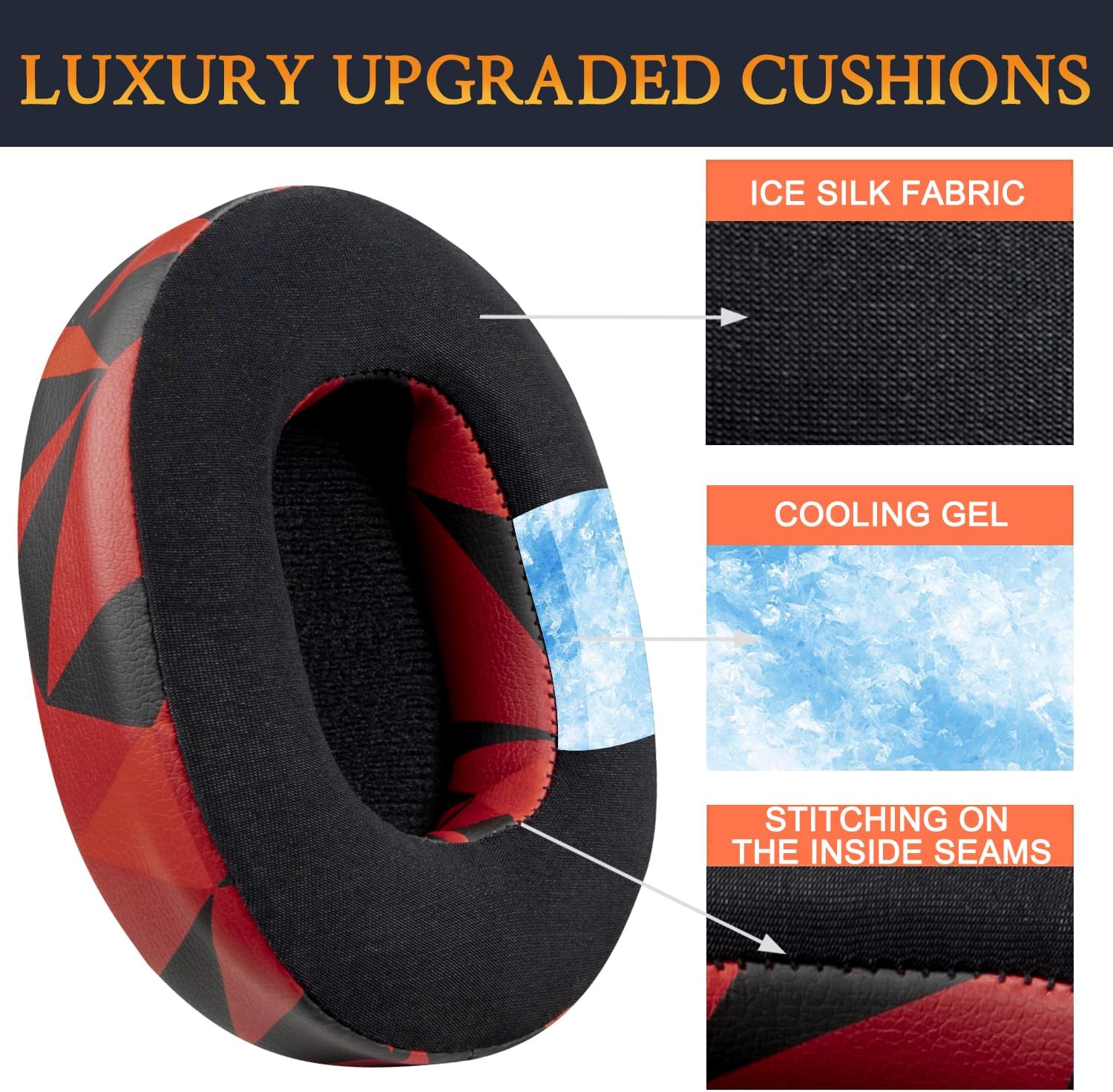 SOULWIT Earpads for Skullcandy Hesh 3/ANC/Evo & Crusher Wireless/ANC/Evo & Venue ANC - Cooling Gel