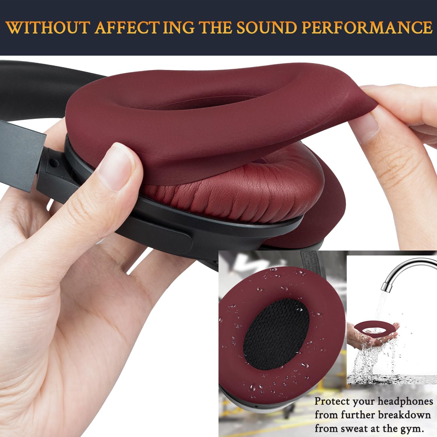 SOULWIT Replacement Kit for Bose QuietComfort 15, QuietComfort 2, Earpads + Headband + Earpads Cover