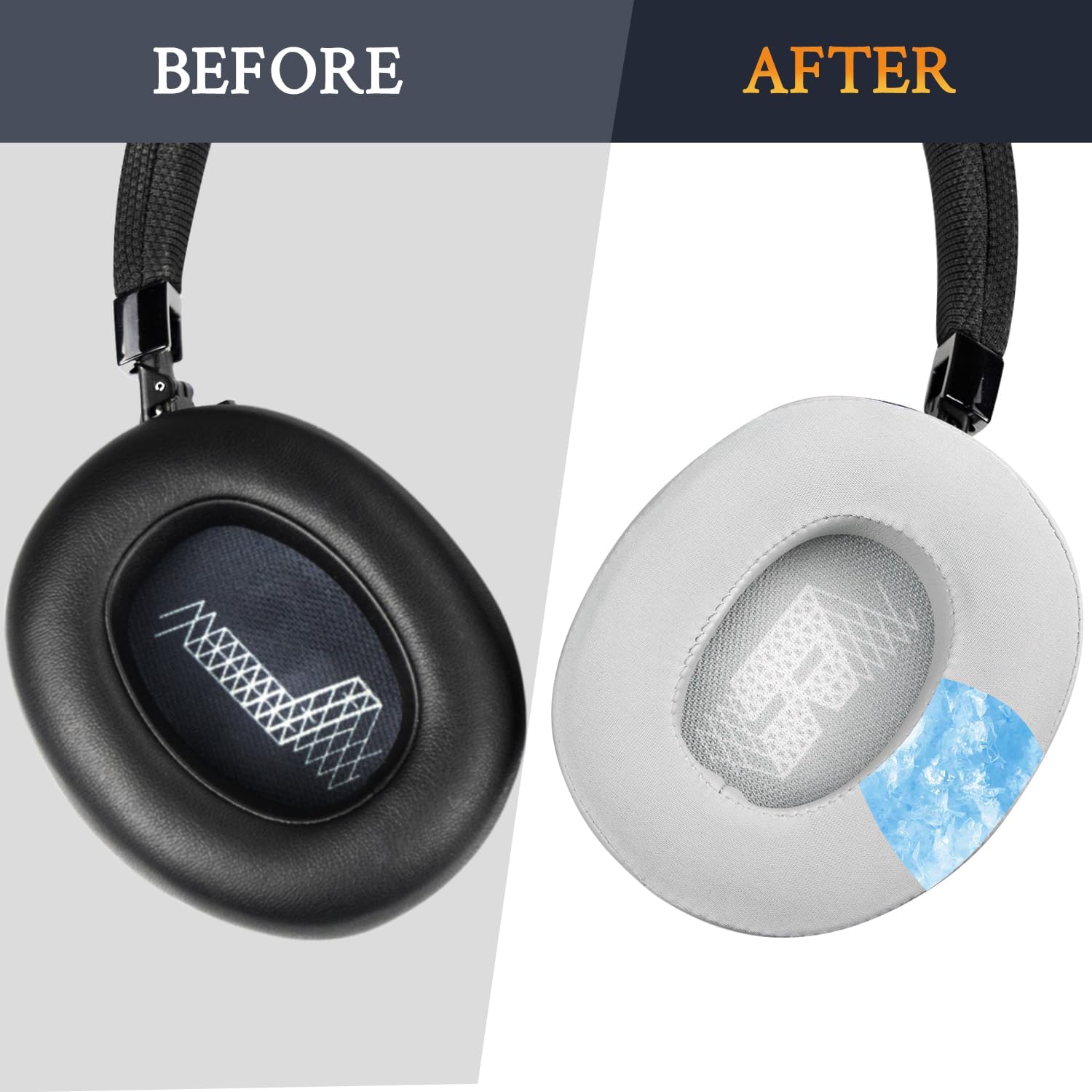 SOULWIT Earpads for JBL E65BTNC, Live 650BTNC, Live 660NC, Live 770NC, Duet NC - Cooling Gel