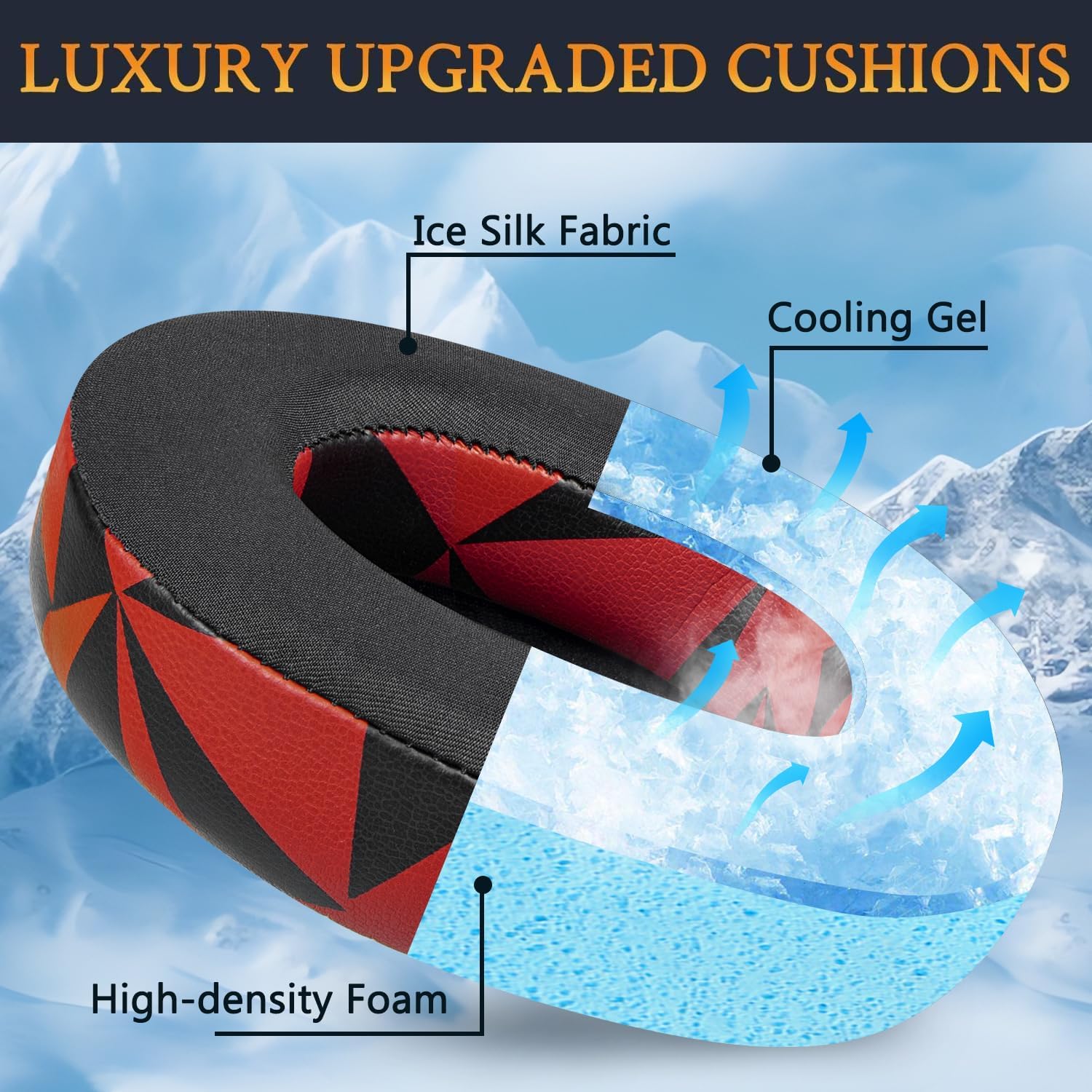SOULWIT Earpads for SteelSeries Arctis Nova Pro Wired, Arctis Nova 1/3 Wired, Arctis Nova 4/5/7 Wireless - Cooling Gel