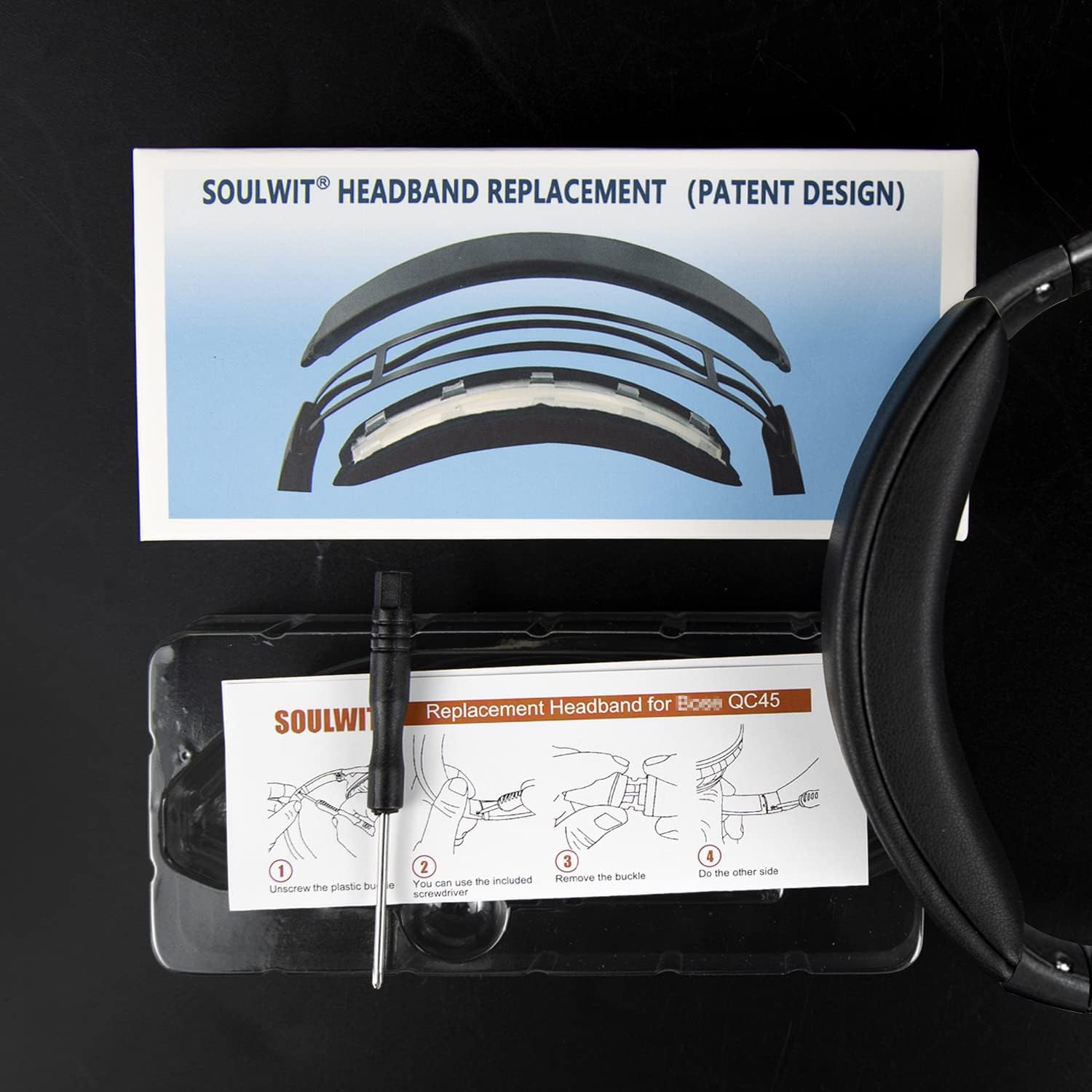 SOULWIT Headband for Bose QuietComfort 45 Series