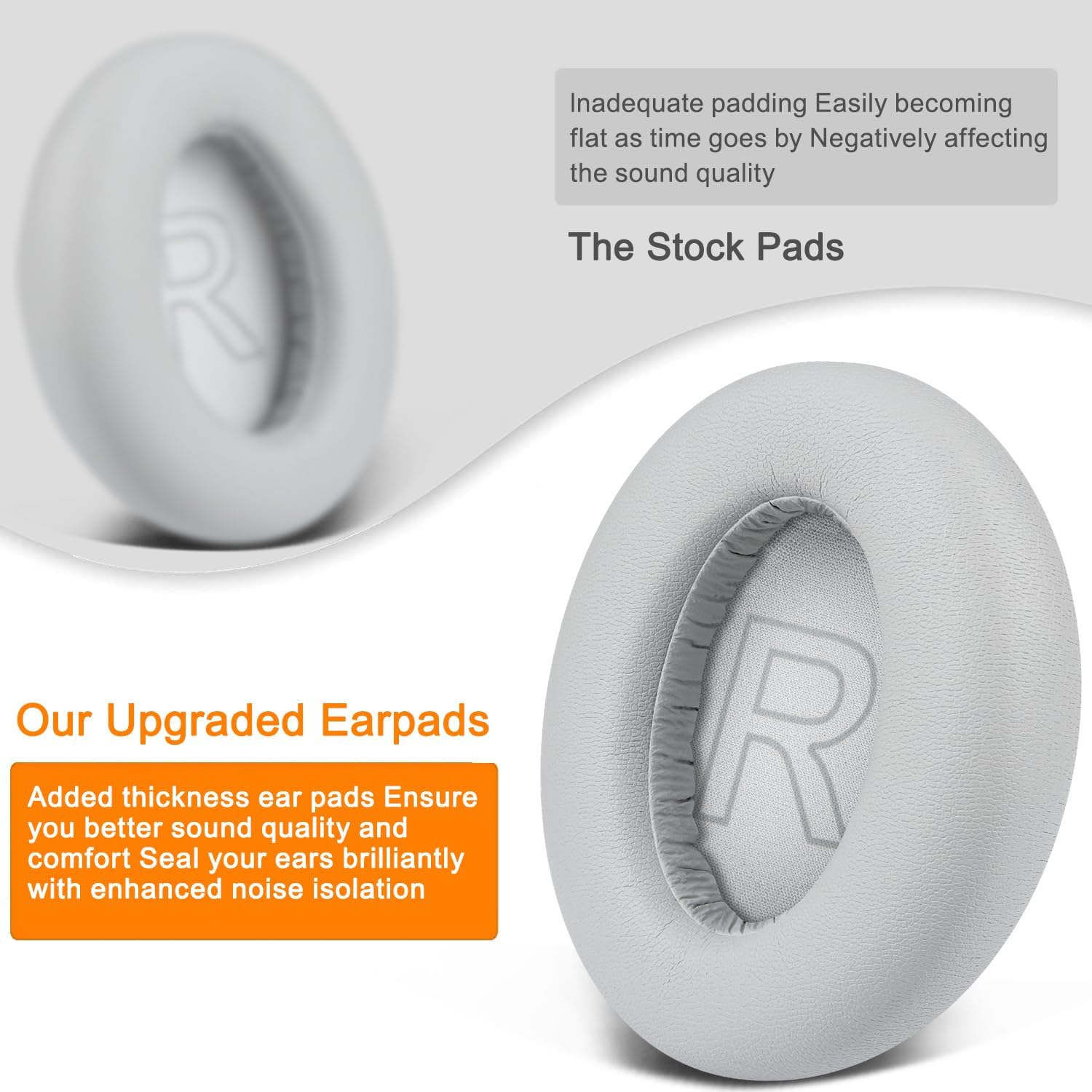 SOULWIT Earpads for Anker Soundcore Life 2 / Life Q20 / Life Q20+ / Q20i - Protein Leather