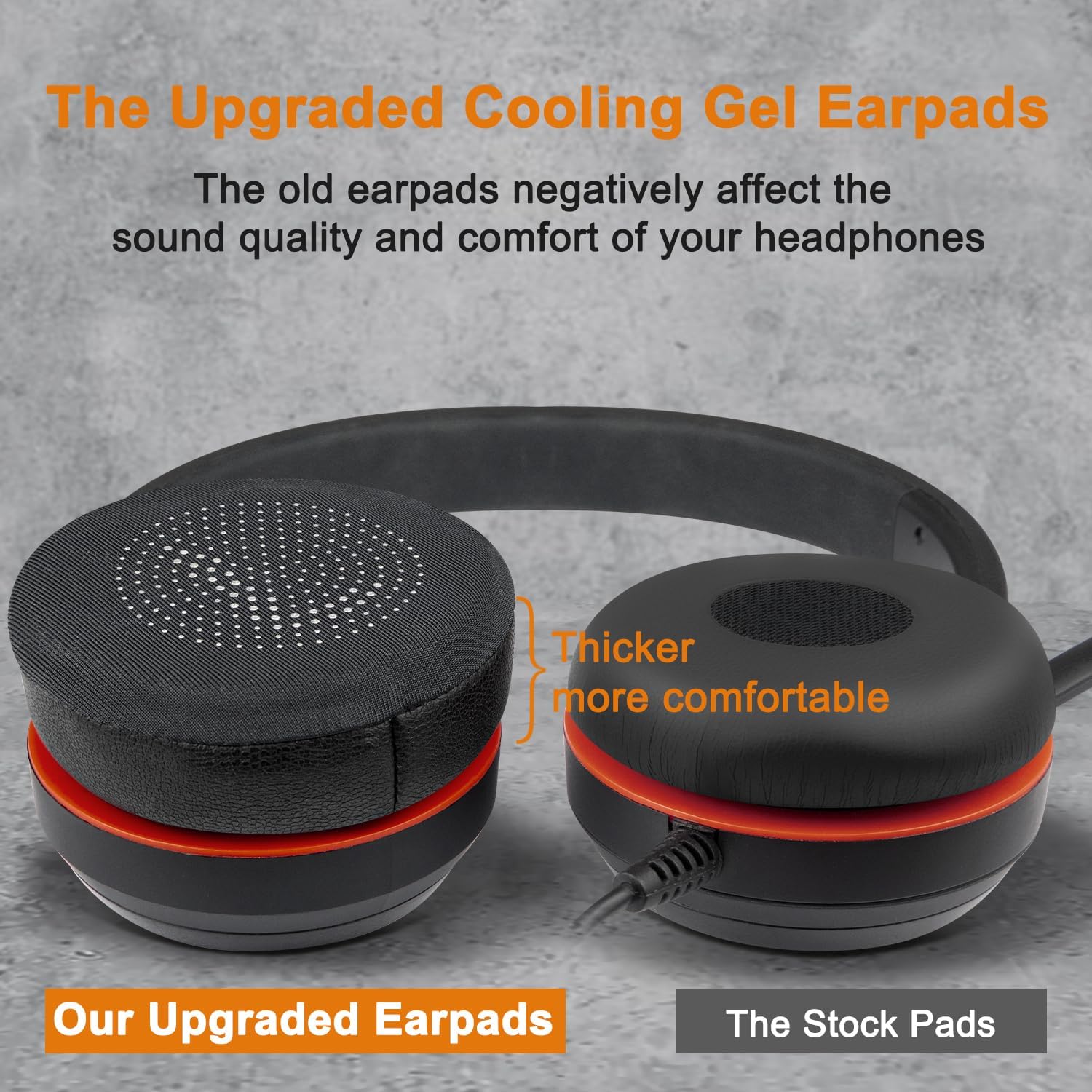 SOULWIT Earpads for Jabra Evolve 65/40/30/20 - Cooling Gel