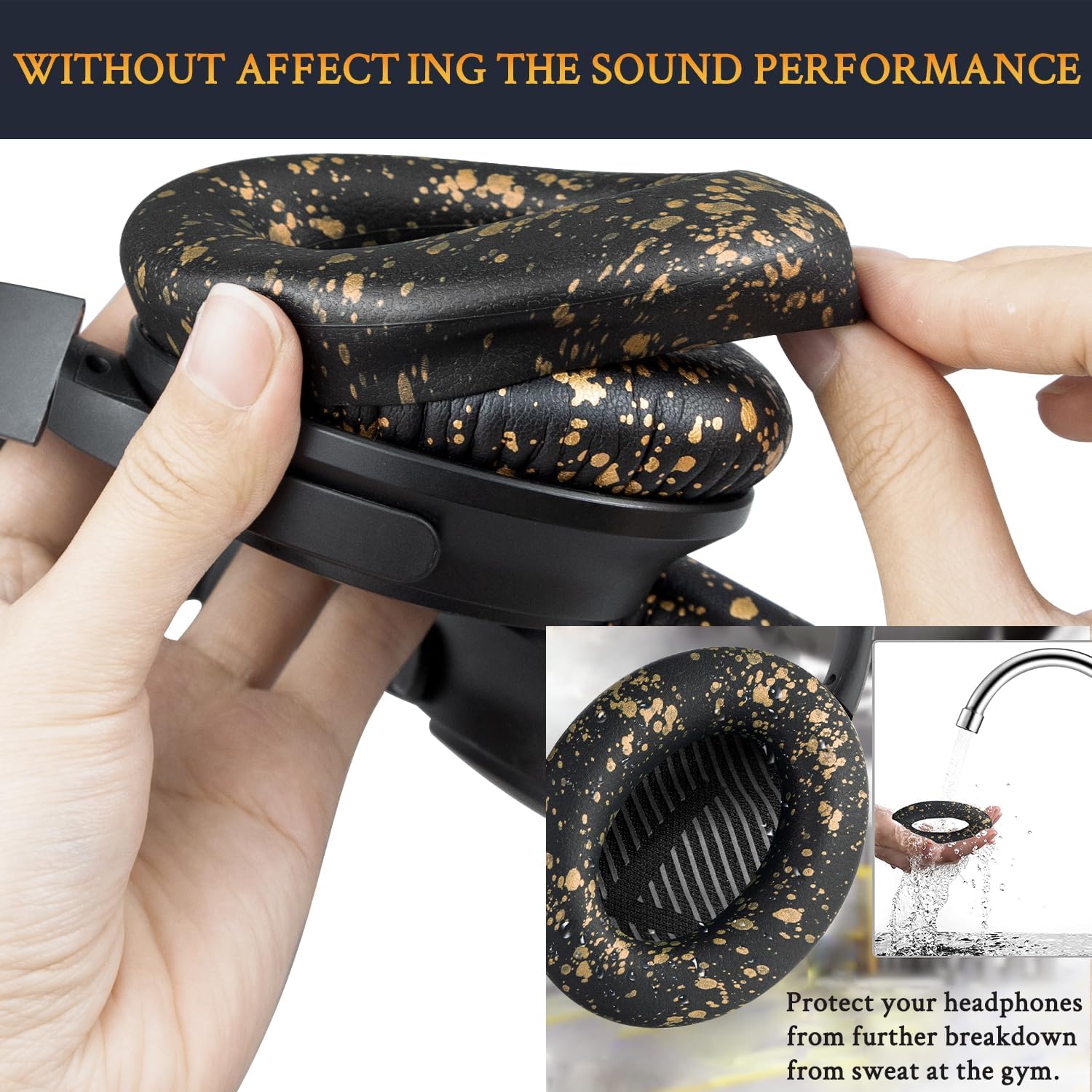 SOULWIT Earpads + Headband + Silicone Earpads Cover for Bose QuietComfort 35 Series