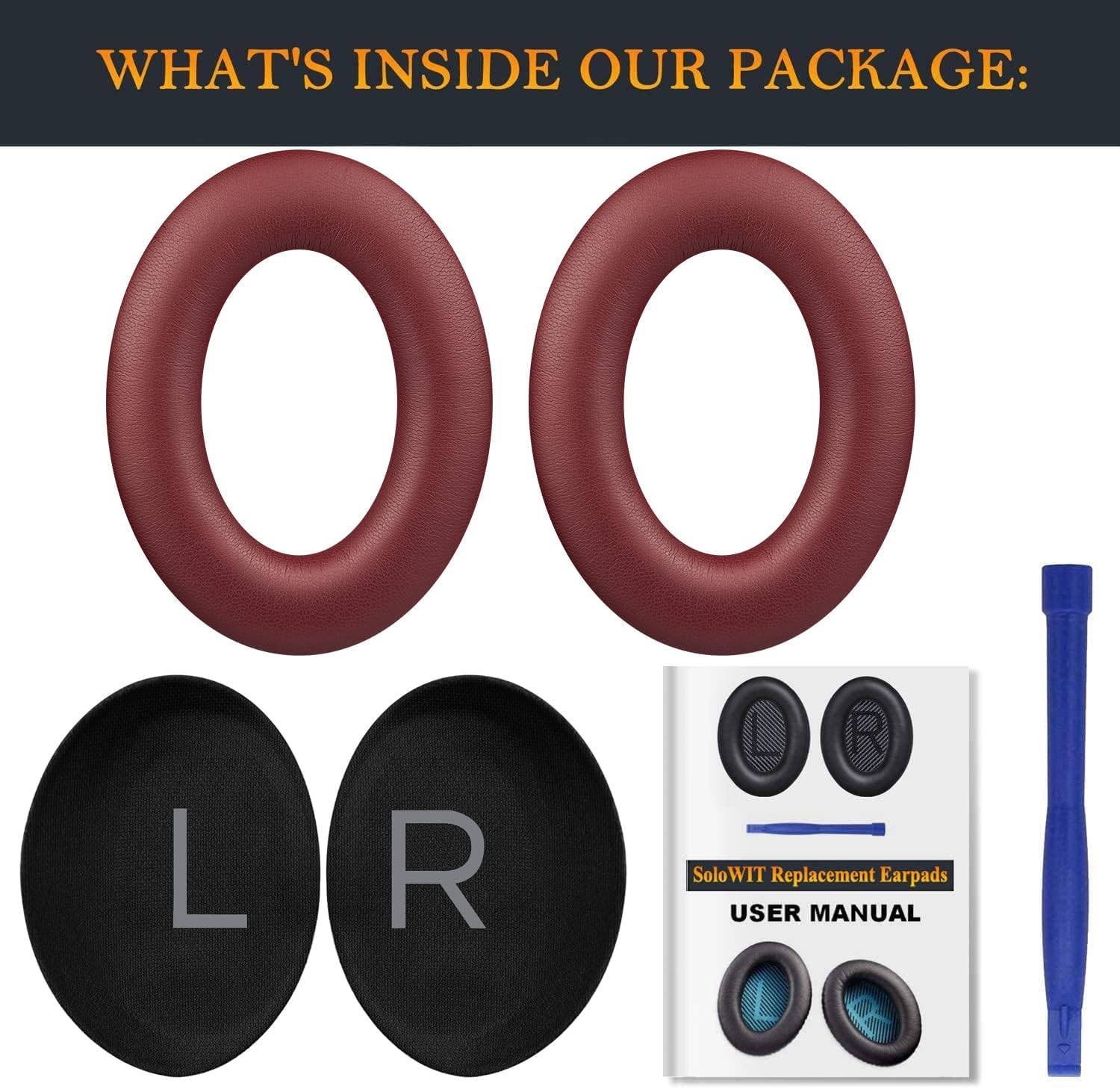 SOULWIT Earpads for Bose QuietComfort 45 Series - Protein Leather