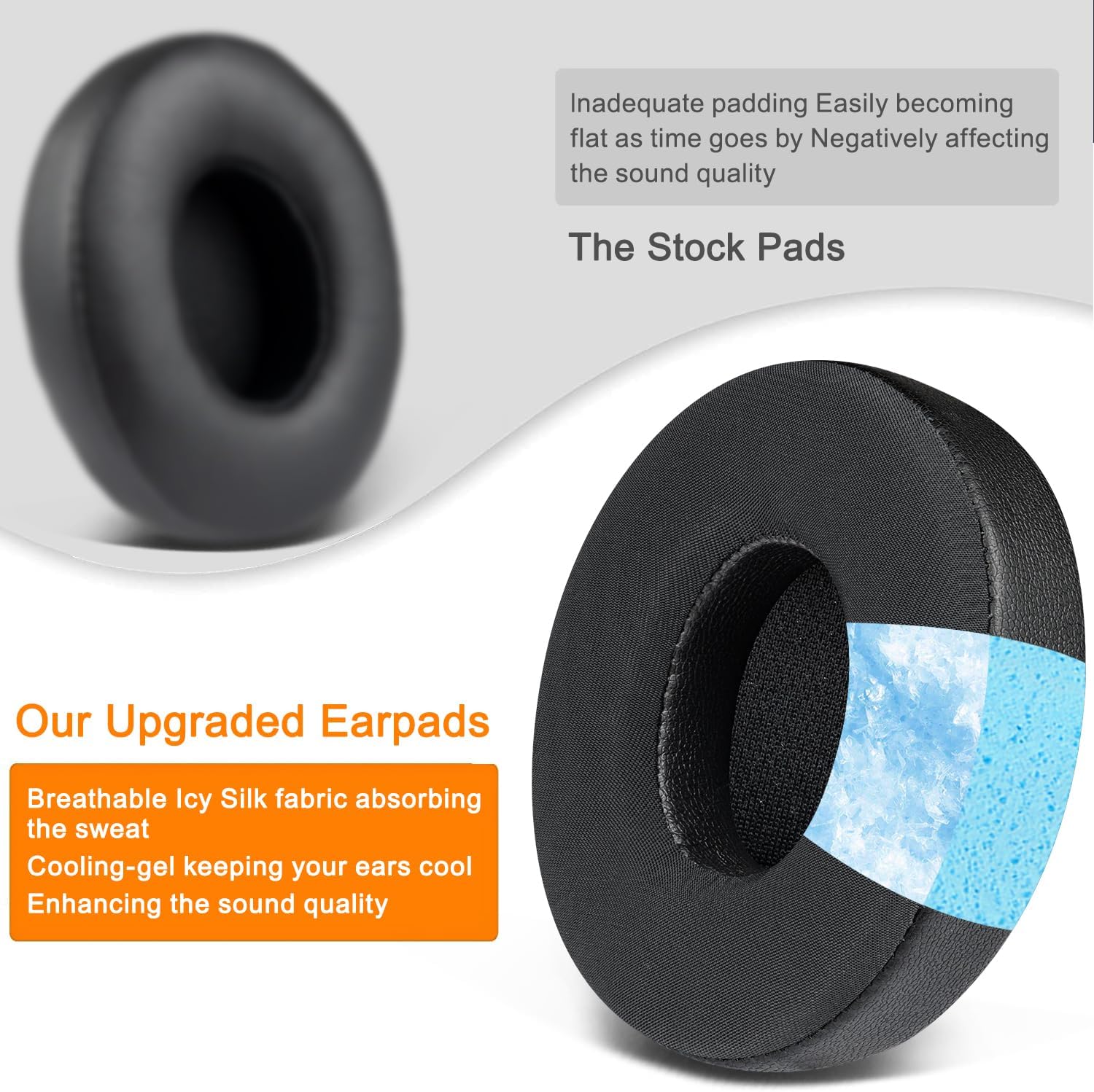 SOULWIT Earpads for Beats Solo 4 - Cooling Gel