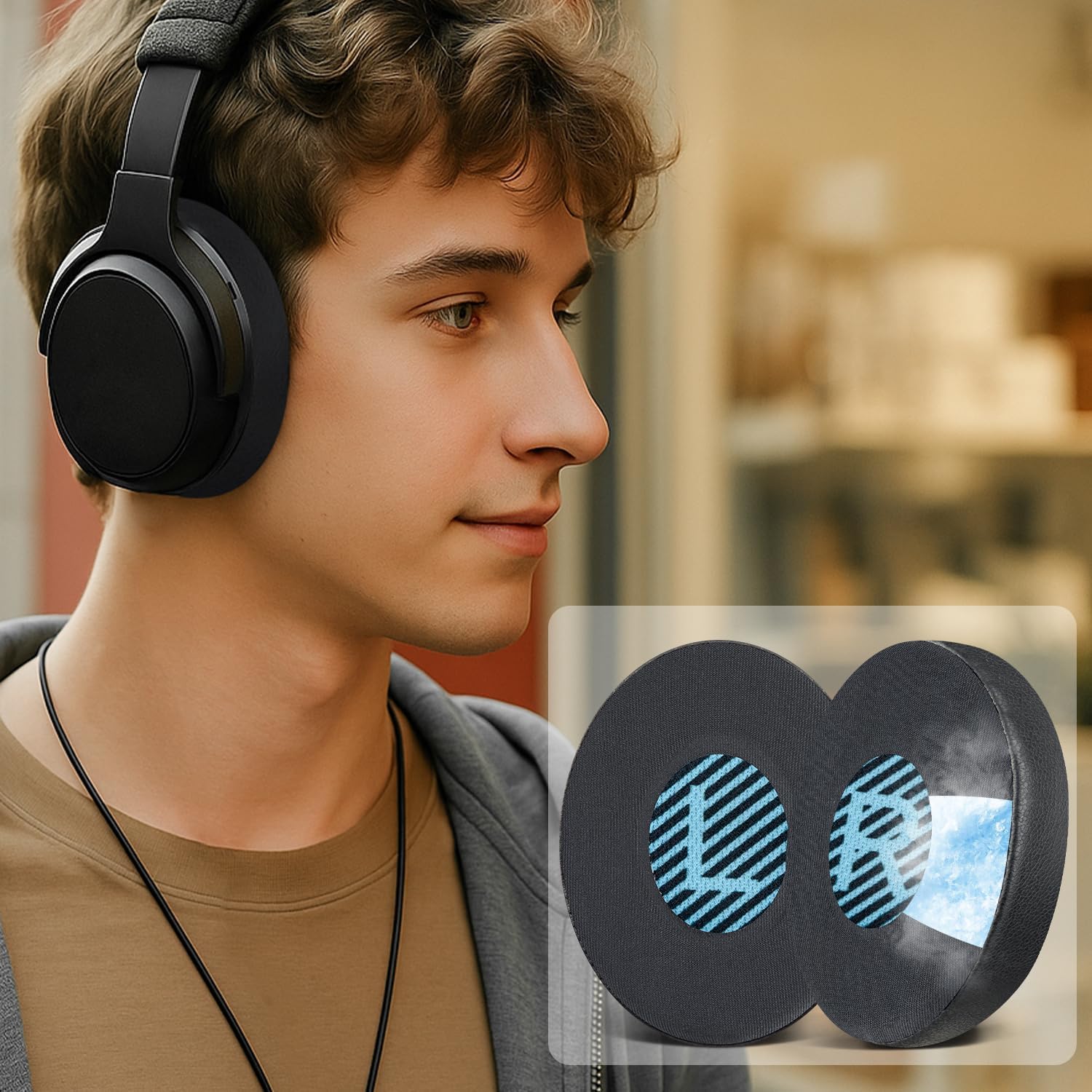 SOULWIT Earpads for Bose On-Ear II (OE2/OE2i) / SoundTrue On-Ear / SoundLink On-Ear - Cooling Gel