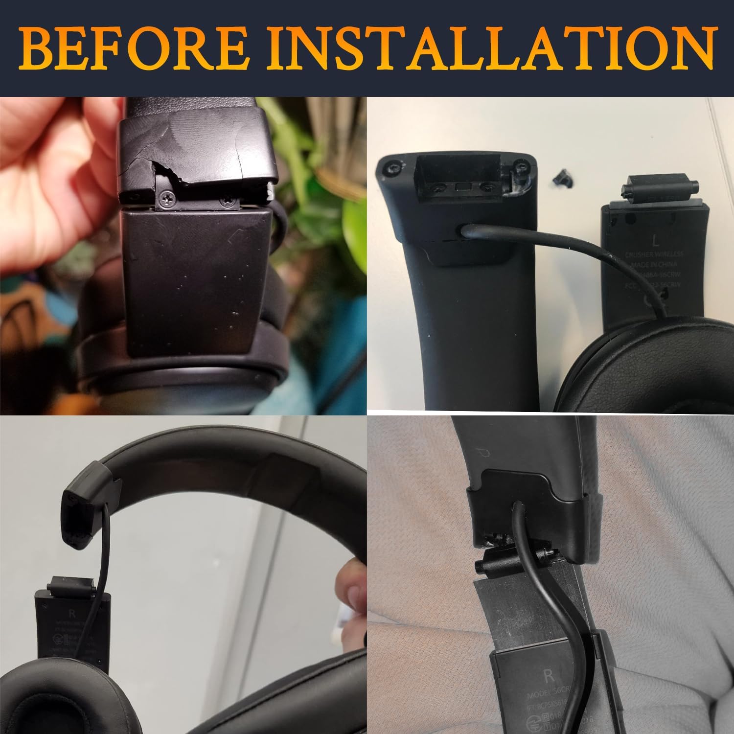 SOULWIT Headband Side Cover Slider for Skullcandy Crusher Wireless