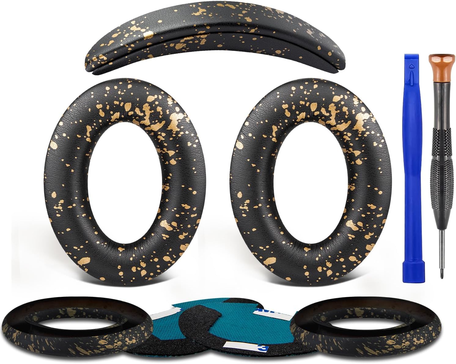 SOULWIT Replacement Kit for Bose QuietComfort 25, Earpads + Headband + Earpads Cover