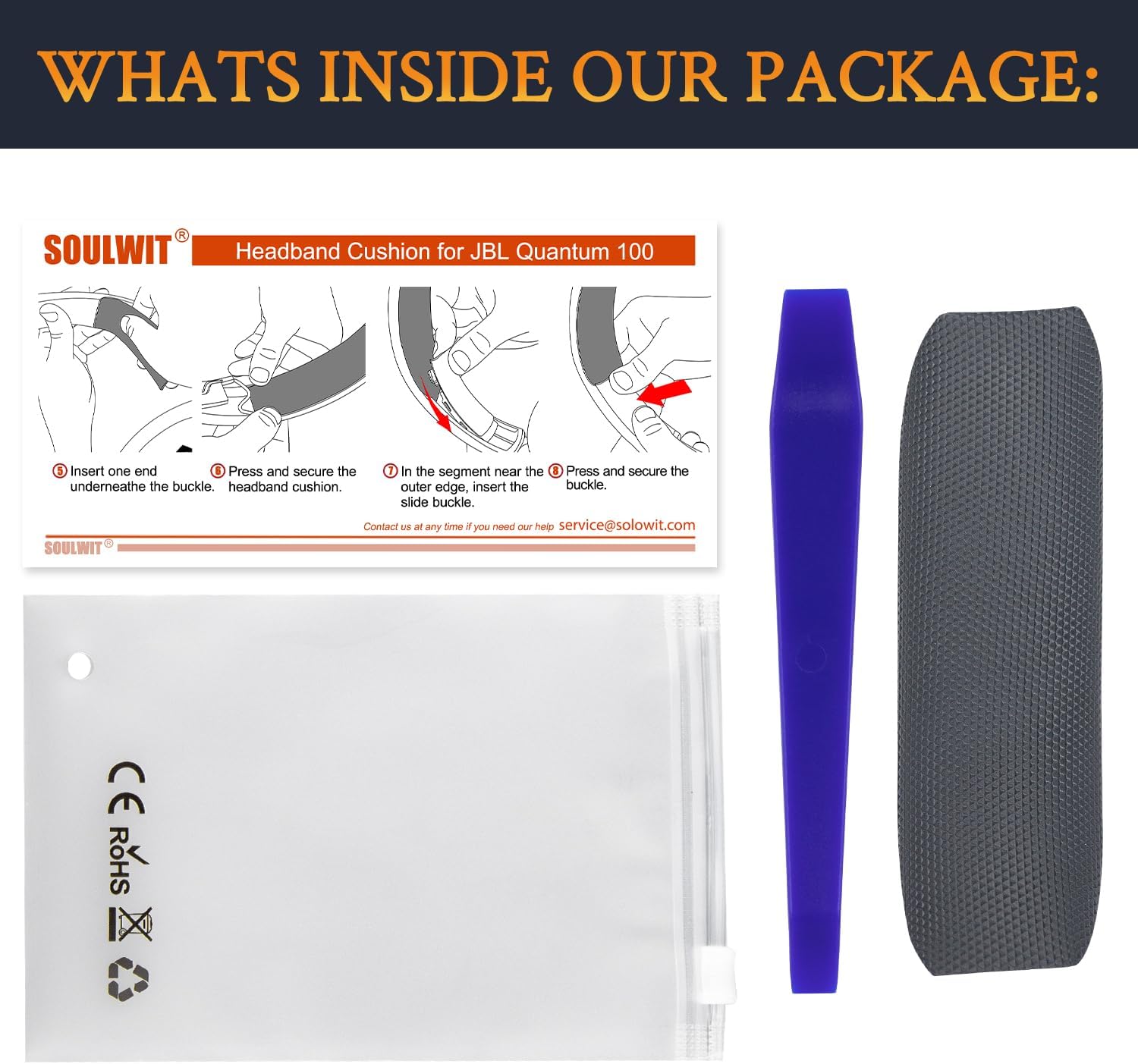 SOULWIT Headband for JBL Quantum 100, 100X, 100P, 100M2, 200, 300