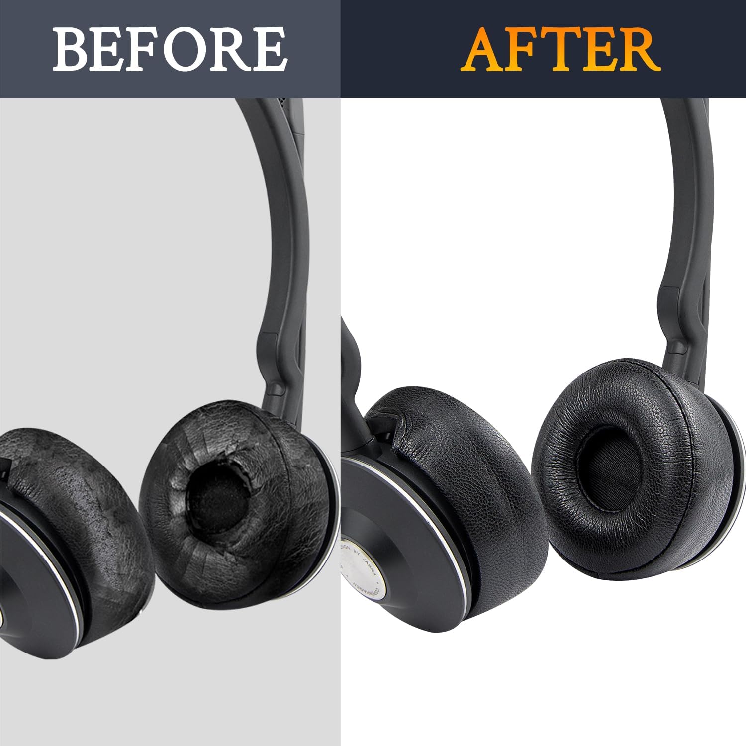 SOULWIT Earpads for Jabra Engage 55/65/75 Stereo - Protein Leather