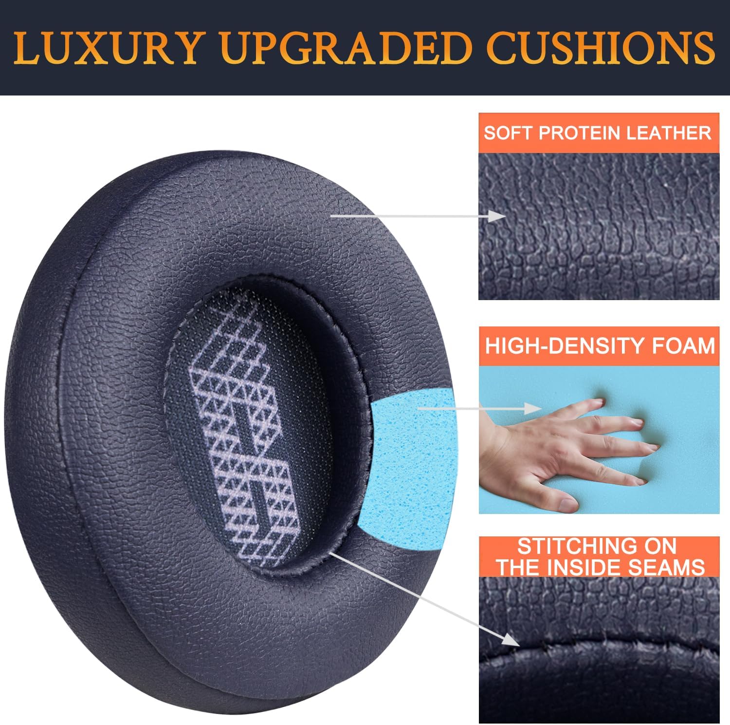 SOULWIT Earpads for JBL Live 400BT - Protein Leather