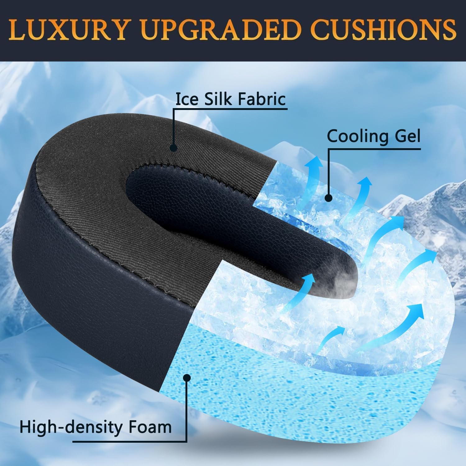 SOULWIT Earpads for JBL E55BT - Cooling Gel