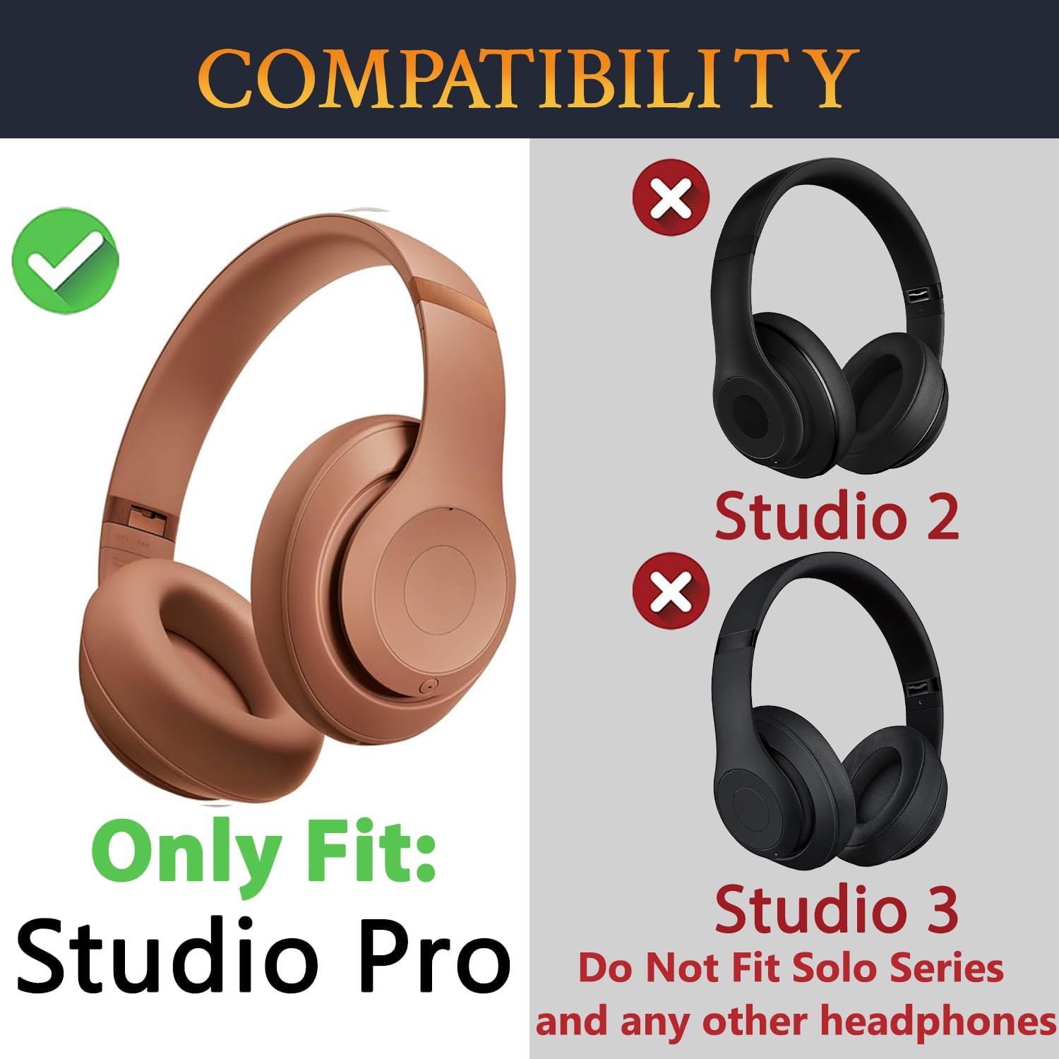 SOULWIT Earpads for Beats Studio Pro - Protein Leather