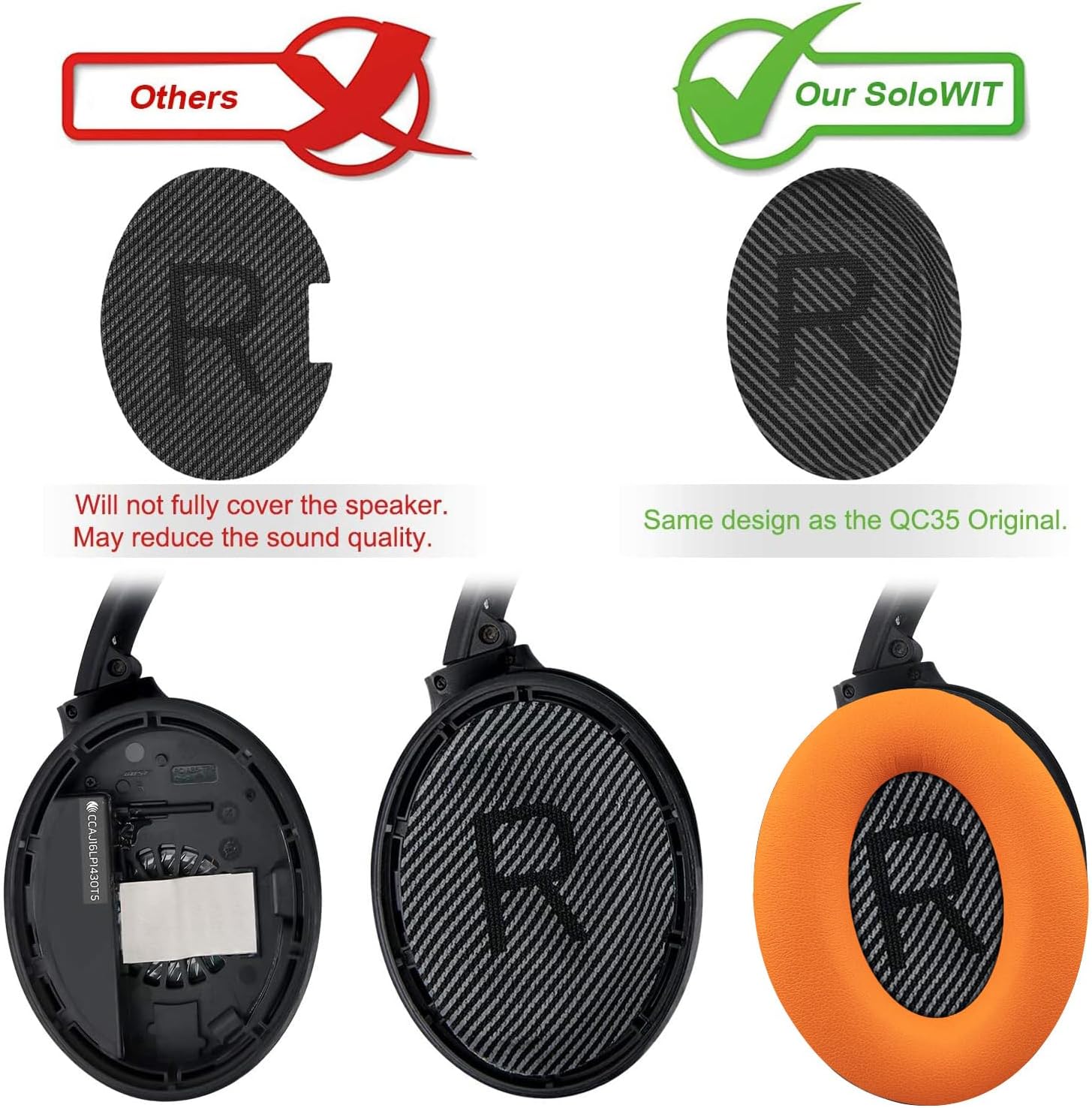 SoloWIT Earpads for Bose QuietComfort 35 Series - Protein Leather