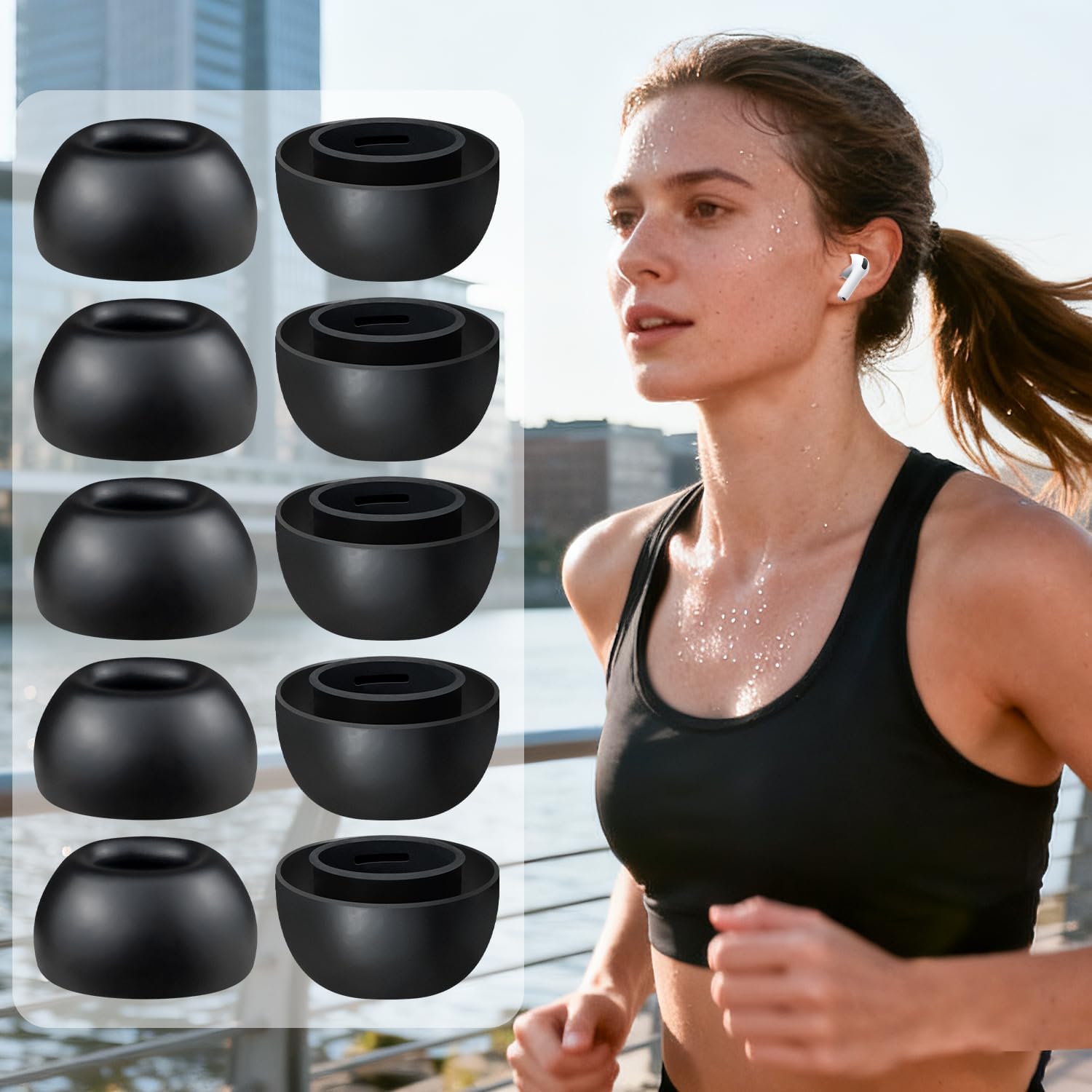 SOULWIT Silicone Ear Tips for AirPods Pro 3 - 5 pairs