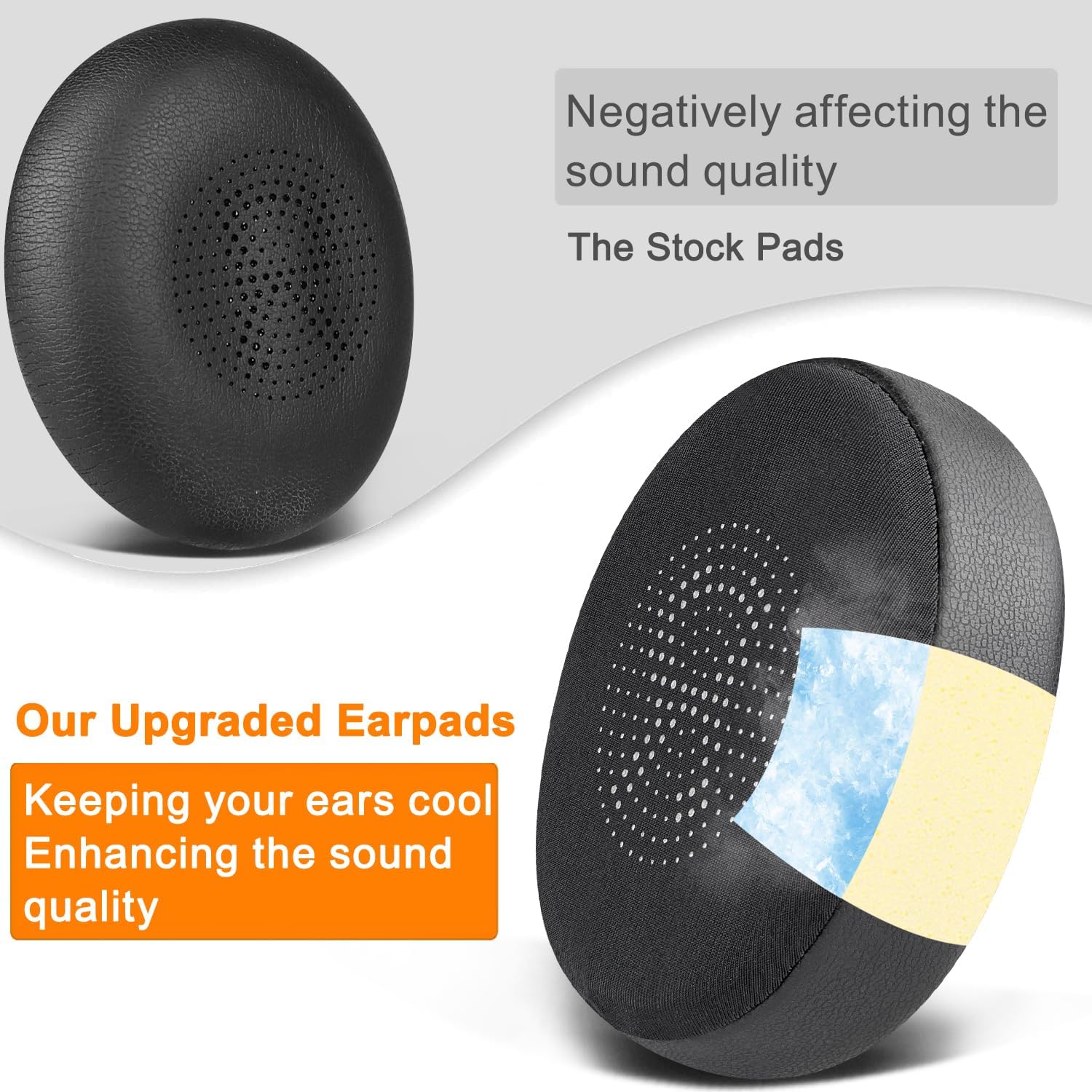 SOULWIT Earpads for Jabra Evolve2 65/40, Elite 45h - Cooling Gel