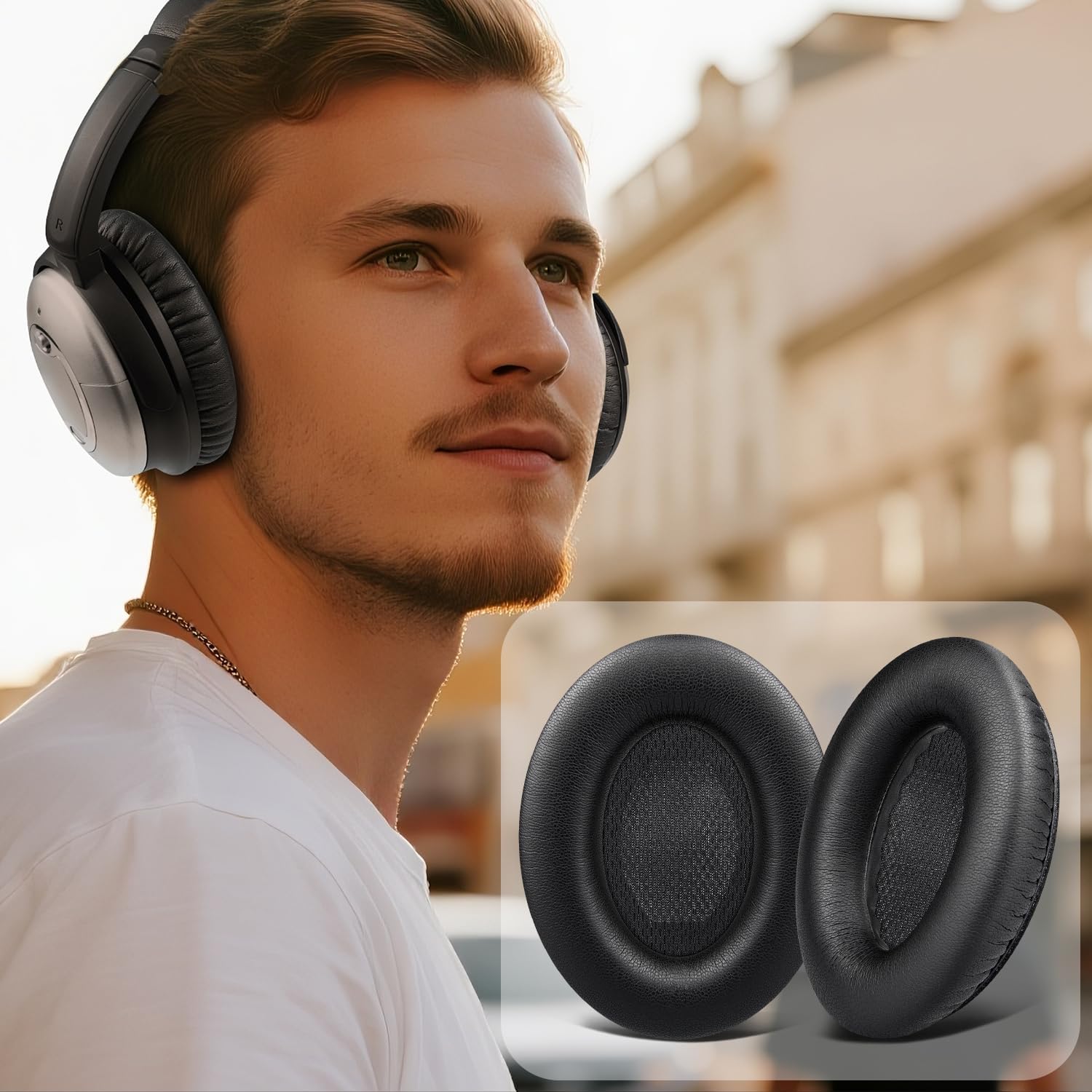 SoloWIT Earpads for Bose QuietComfort 15, QuietComfort 2 - Protein Leather