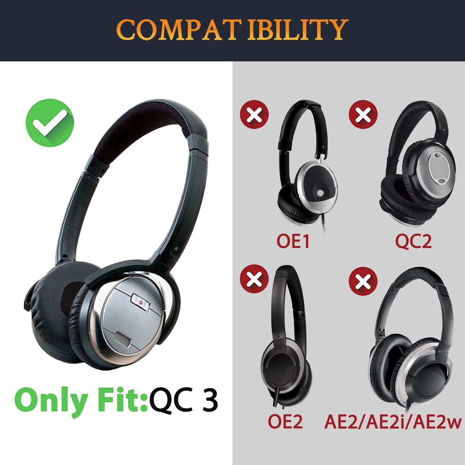SOULWIT Headband for Bose QuietComfort 3