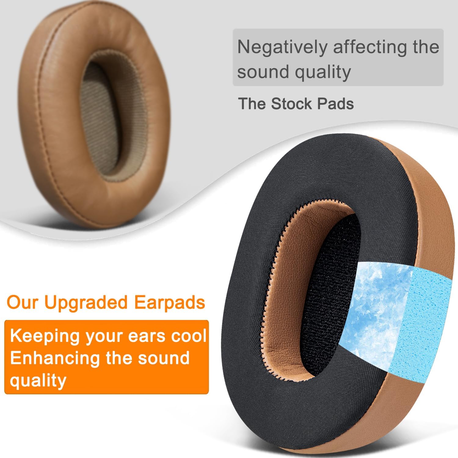 SOULWIT Earpads for Skullcandy Hesh 3/ANC/Evo & Crusher Wireless/ANC/Evo & Venue ANC - Cooling Gel