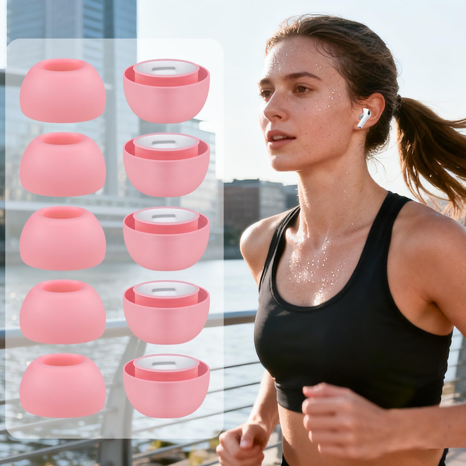 SOULWIT Silicone Ear Tips for AirPods Pro 3 - 5 pairs