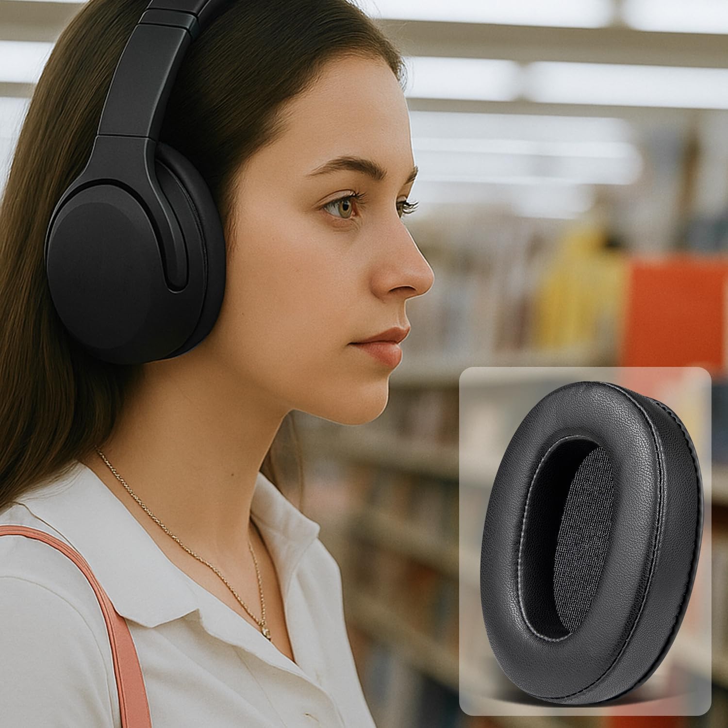 SOULWIT Earpads for Sony WH-XB900N, WH-CH710N, WH-CH720N, WH-RF400, MDR-RF895RK - Lambskin