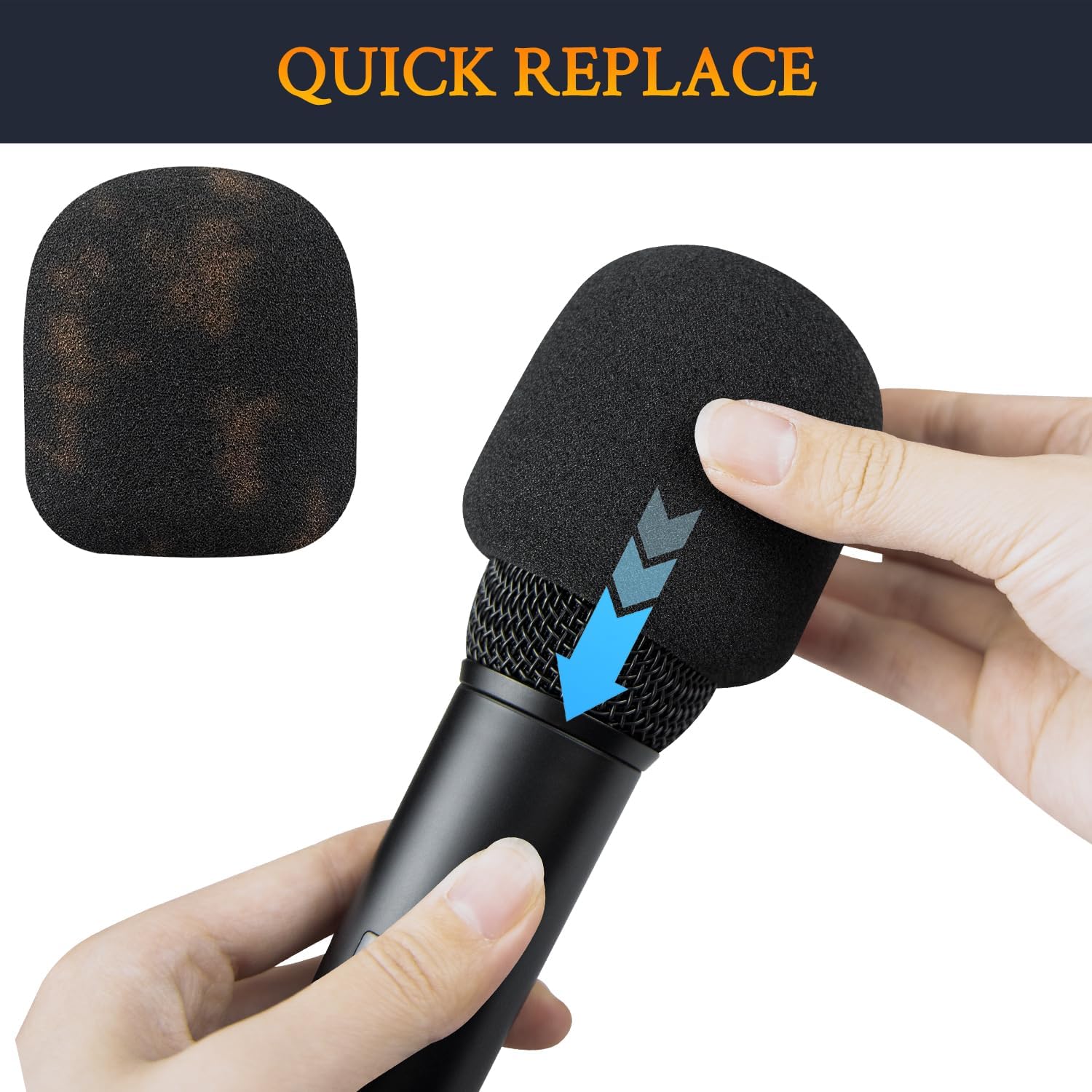 SOULWIT 2Pcs Microphones Pop Filter for Audio-Technica ATW-1102