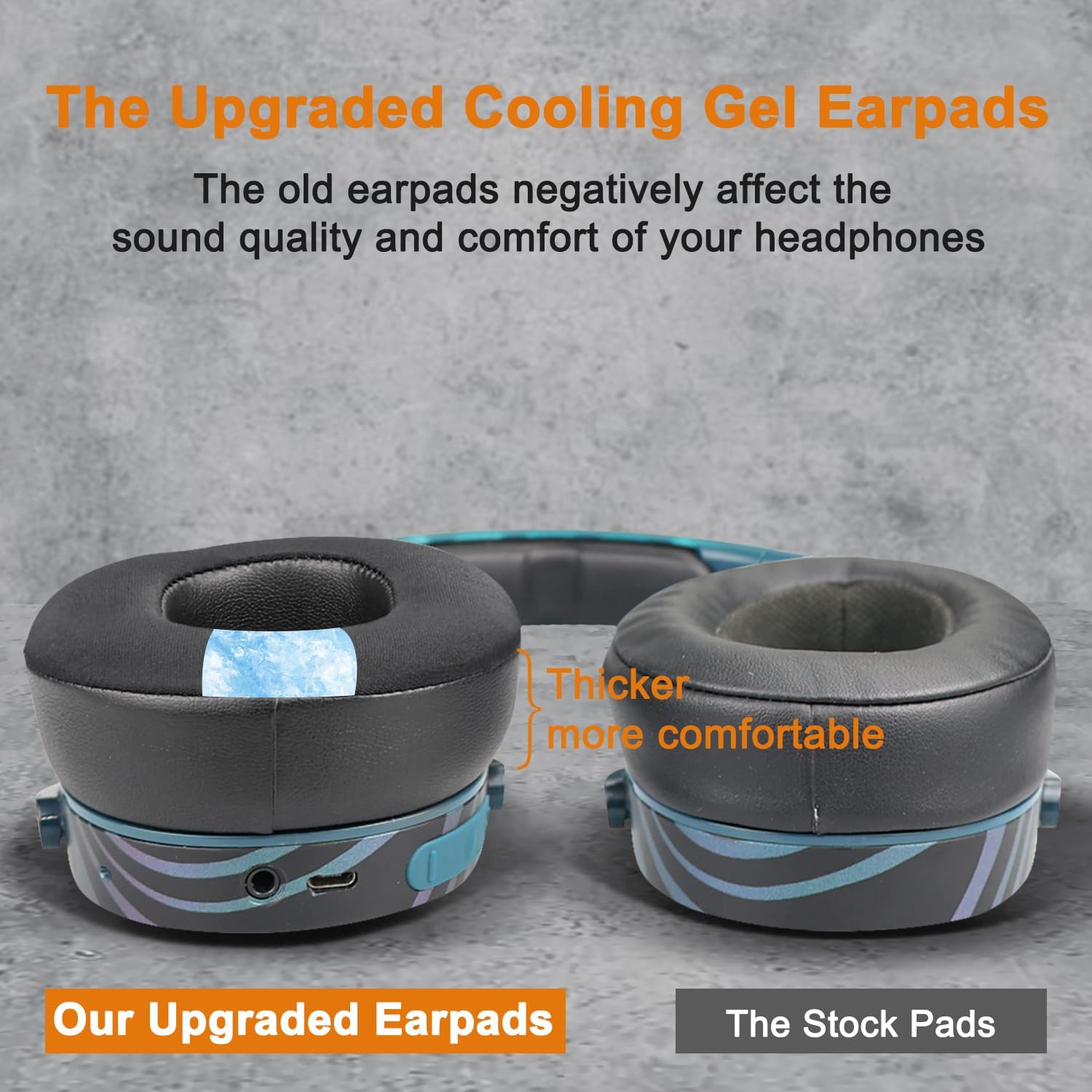 SOULWIT Earpads for Skullcandy Hesh 3/ANC/Evo & Crusher Wireless/ANC/Evo & Venue ANC - Cooling Gel