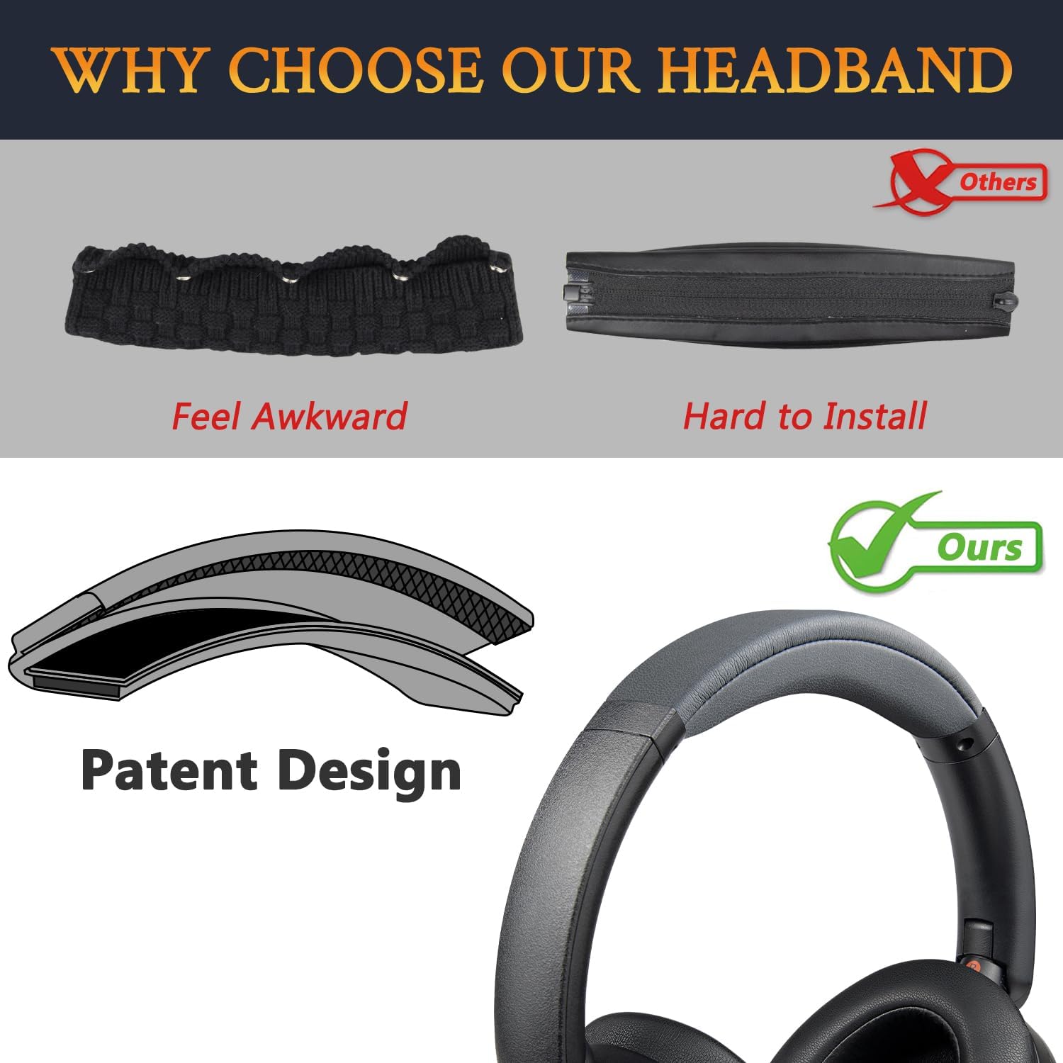 SOULWIT Headband for Sony WH-XB910N
