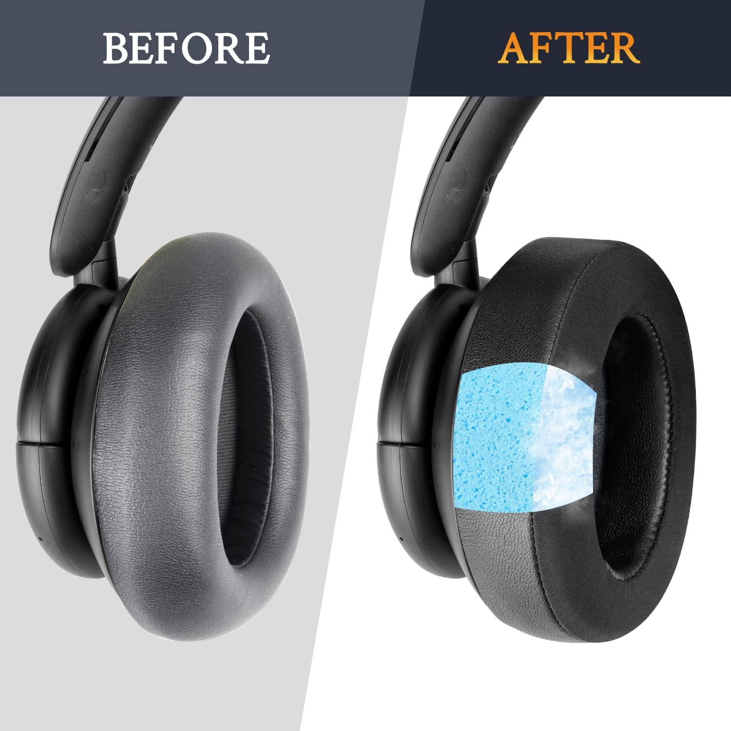 SOULWIT Earpads for Anker Soundcore Life Q30/Q35 - Cooling Gel