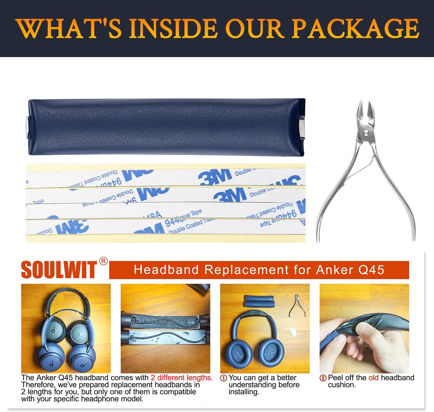 SOULWIT Headband for Anker Soundcore Space Q45