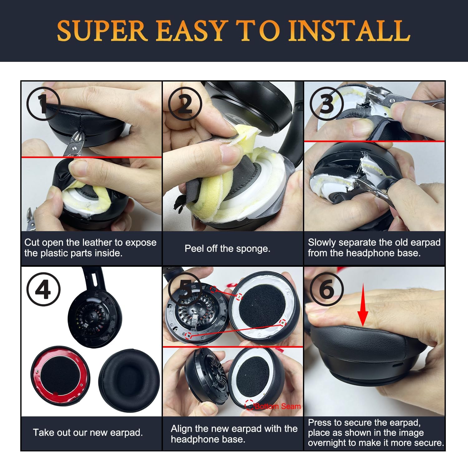 SOULWIT Earpads for Beats Solo Pro - Protein Leather