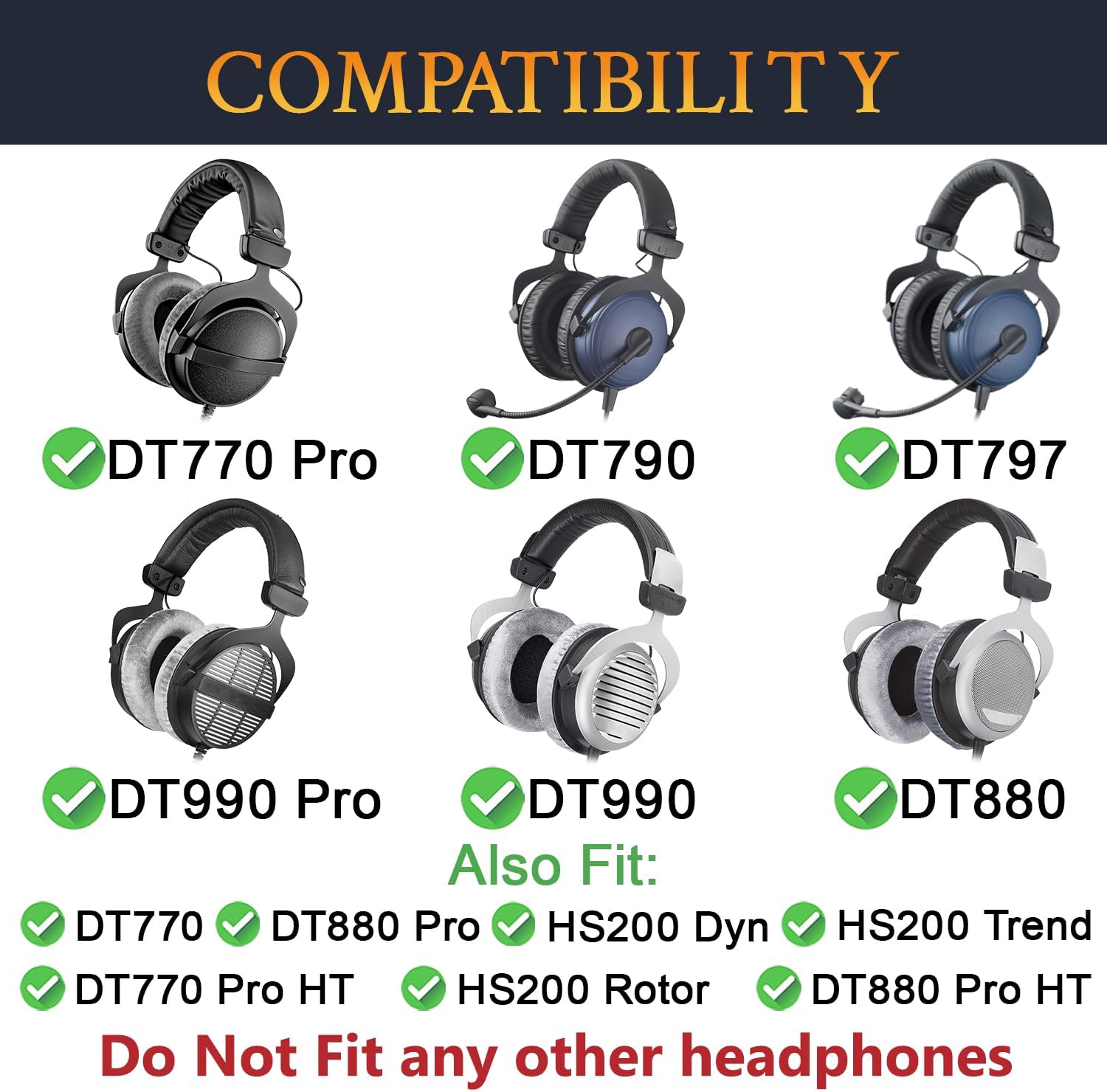 SOULWIT Headband Side Cover Slider for Beyerdynamic DT 770 Pro / 770 Pro HT, DT 880 / 880 Pro / 880 Pro HT, DT 990 / 990 Pro, DT 790, DT 797, HS 200 Dyn/Rotor/Trend