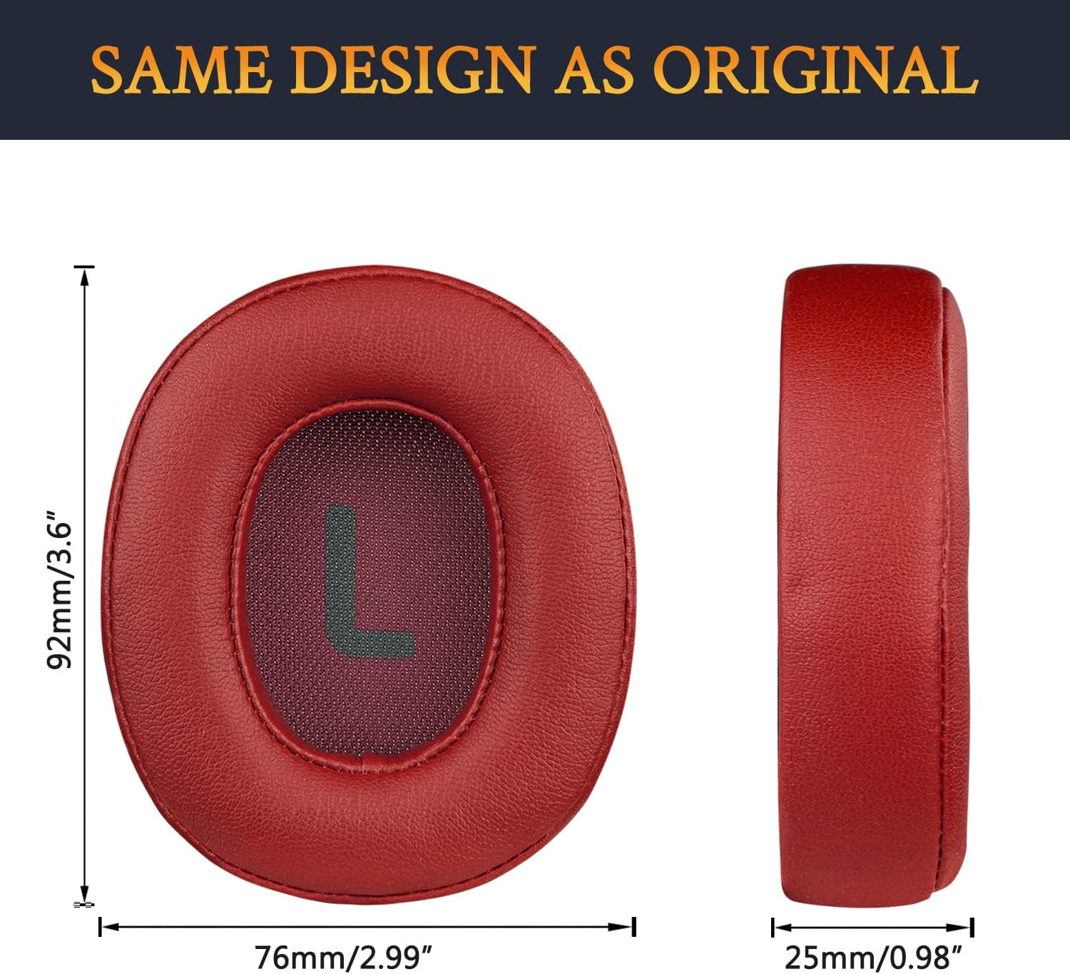 SOULWIT Earpads for JBL Tune 700BT, 710BT, 720BT, 750BTNC, 760NC, 770NC - Protein Leather