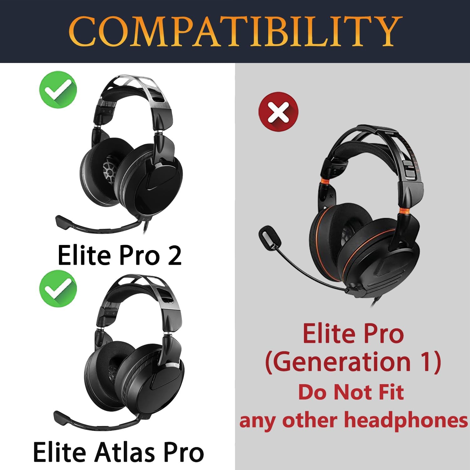 SOULWIT Earpads for Turtle Beach Elite Pro 2, Elite Atlas Pro - Cooling Gel