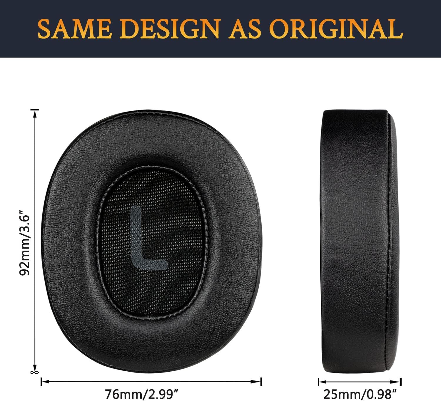 SOULWIT Earpads for JBL Tune 700BT, 710BT, 720BT, 750BTNC, 760NC, 770NC - Protein Leather