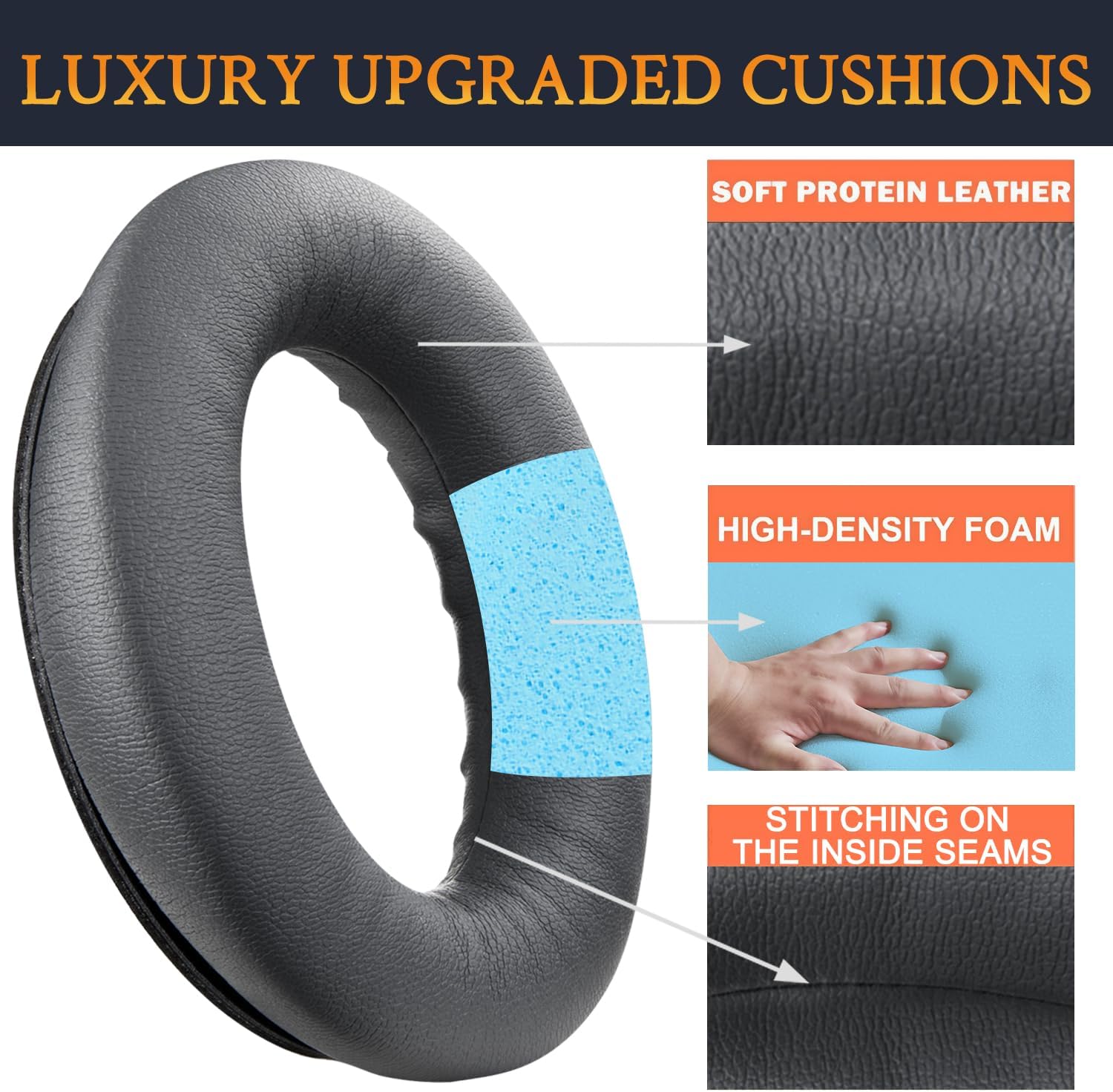 SOULWIT Earpads for Bose QuietComfort 45 Series - Protein Leather