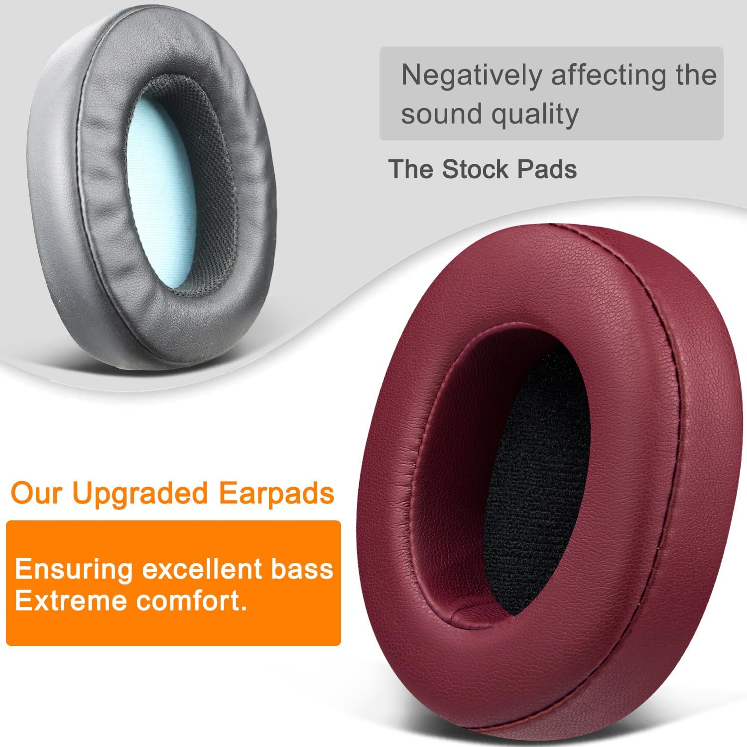 SOULWIT Earpads for Skullcandy Hesh 3/ANC/Evo & Crusher Wireless/ANC/Evo & Venue ANC - Protein Leather